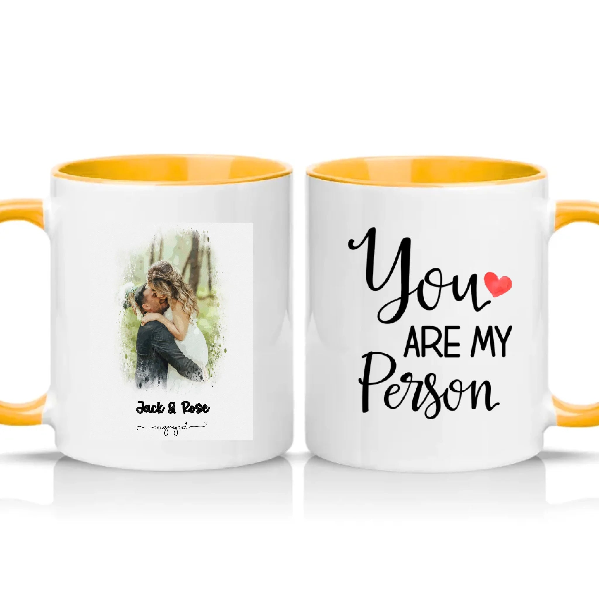 Two Tone 11oz Mug Golden Yellow