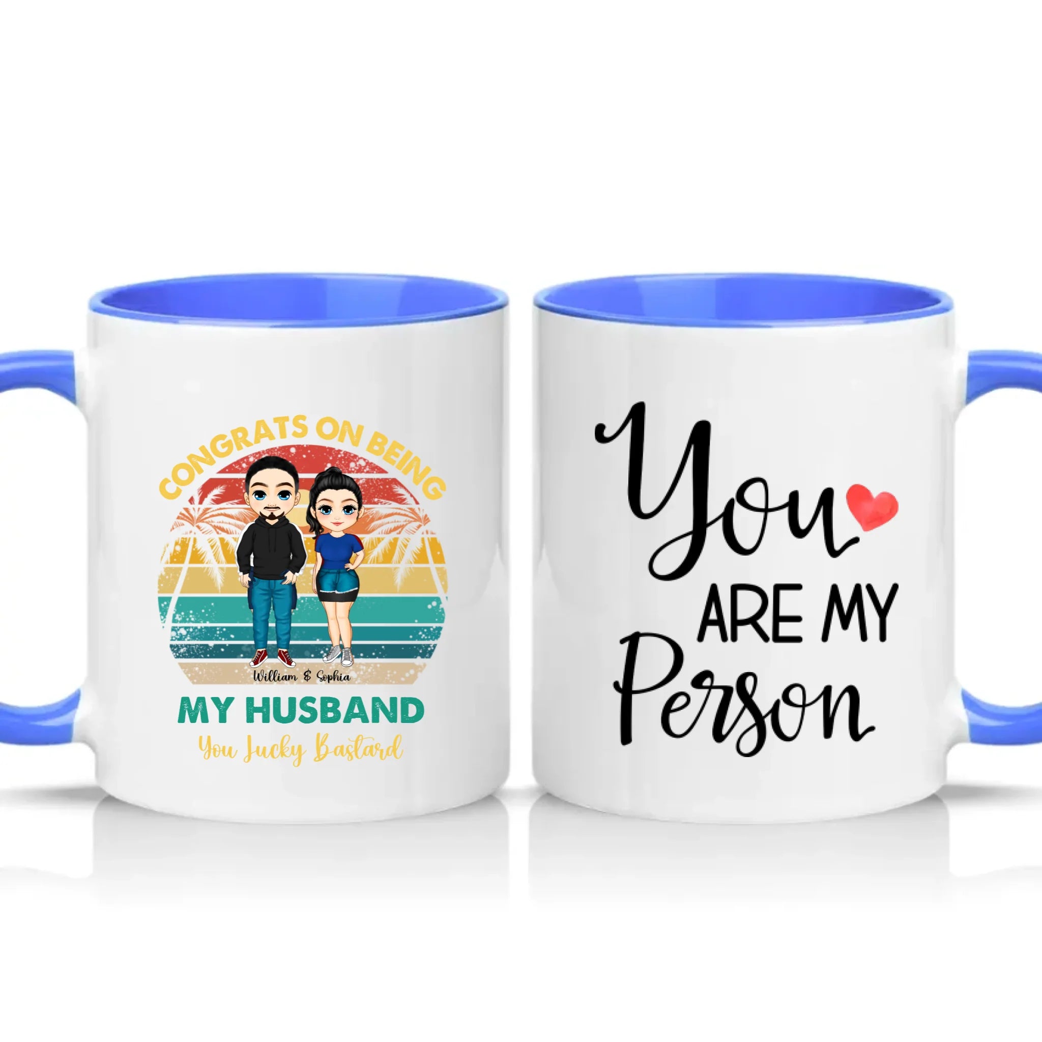 Two Tone 11oz Mug Medium Blue