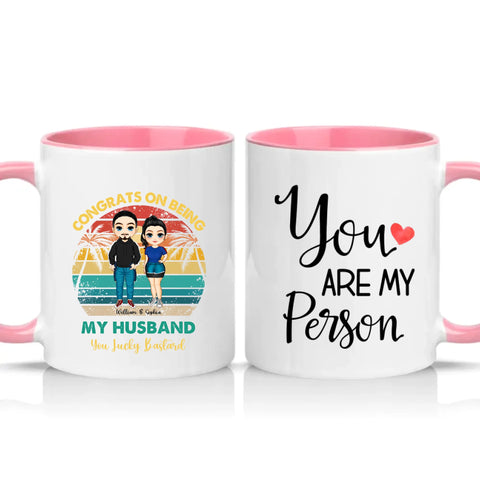 Two Tone 11oz Mug Pink