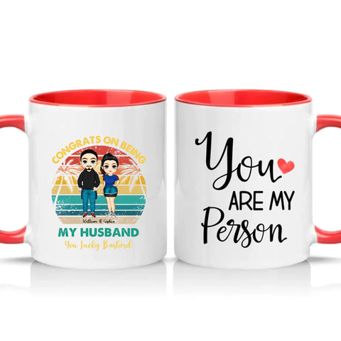 Two Tone 11oz Mug Red