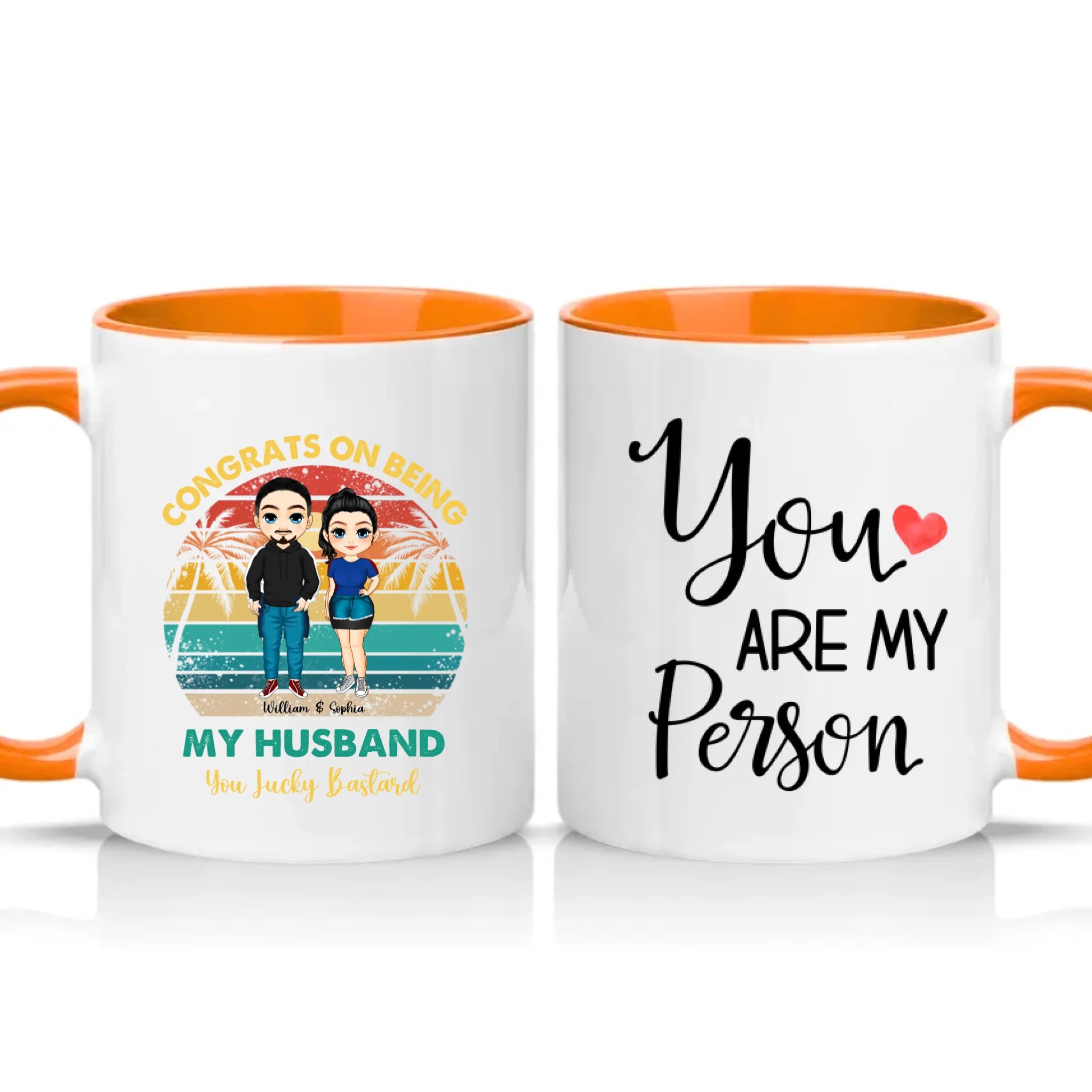Two Tone 11oz Mug Orange