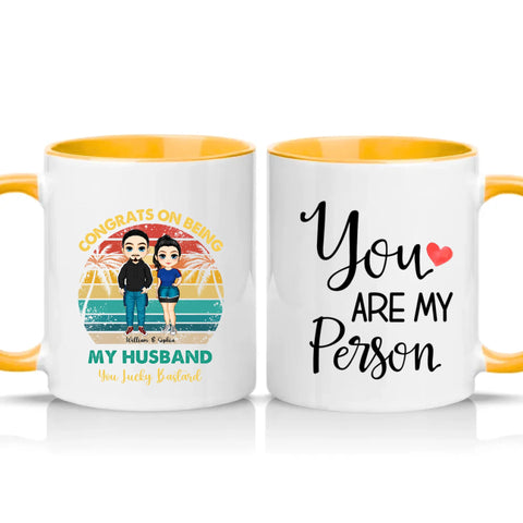 Two Tone 11oz Mug Golden Yellow