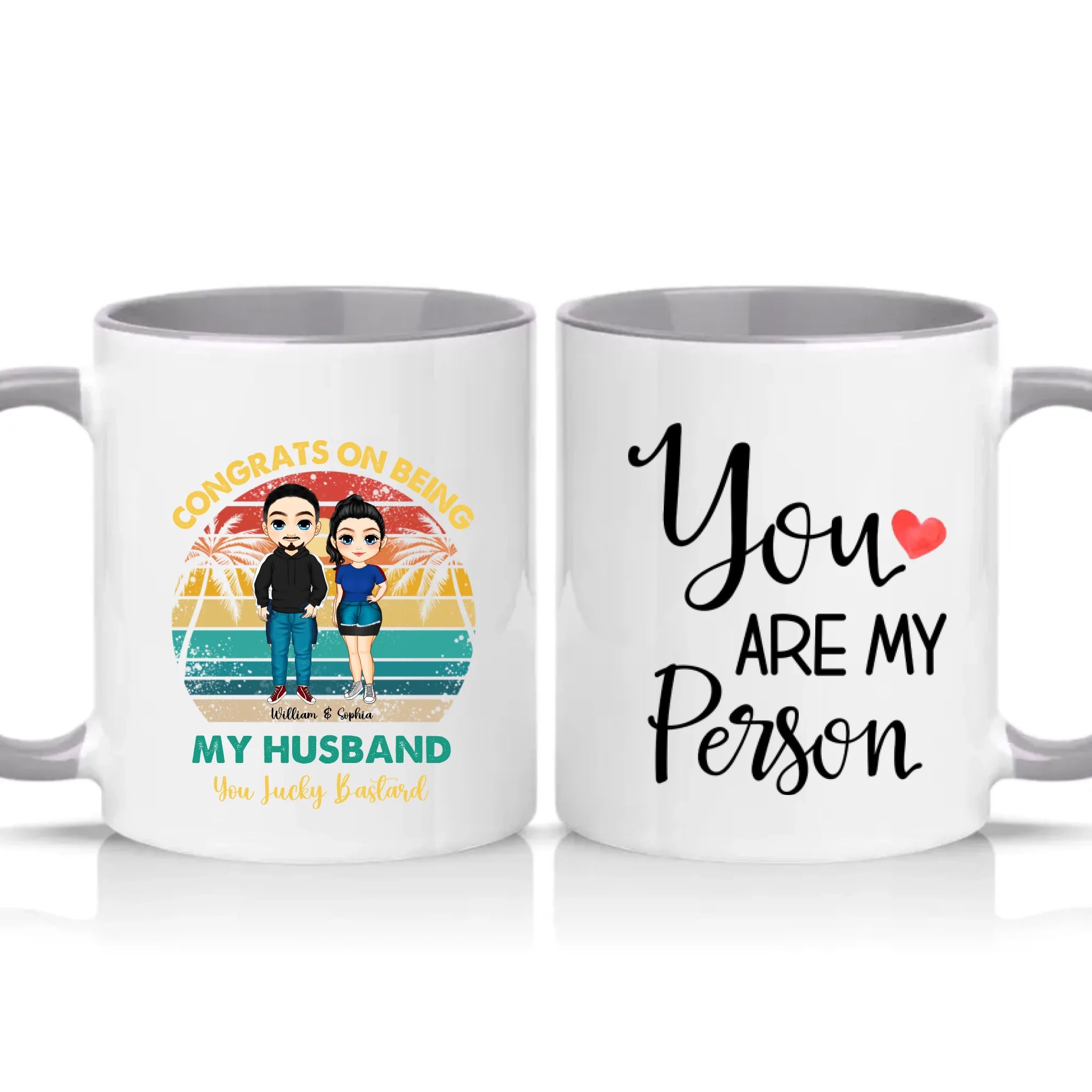 Two Tone 11oz Mug Grey