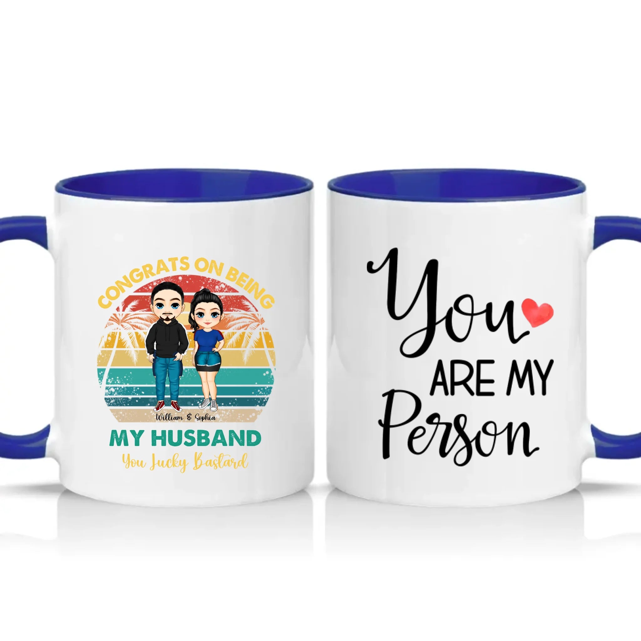 Two Tone 11oz Mug Dark Blue
