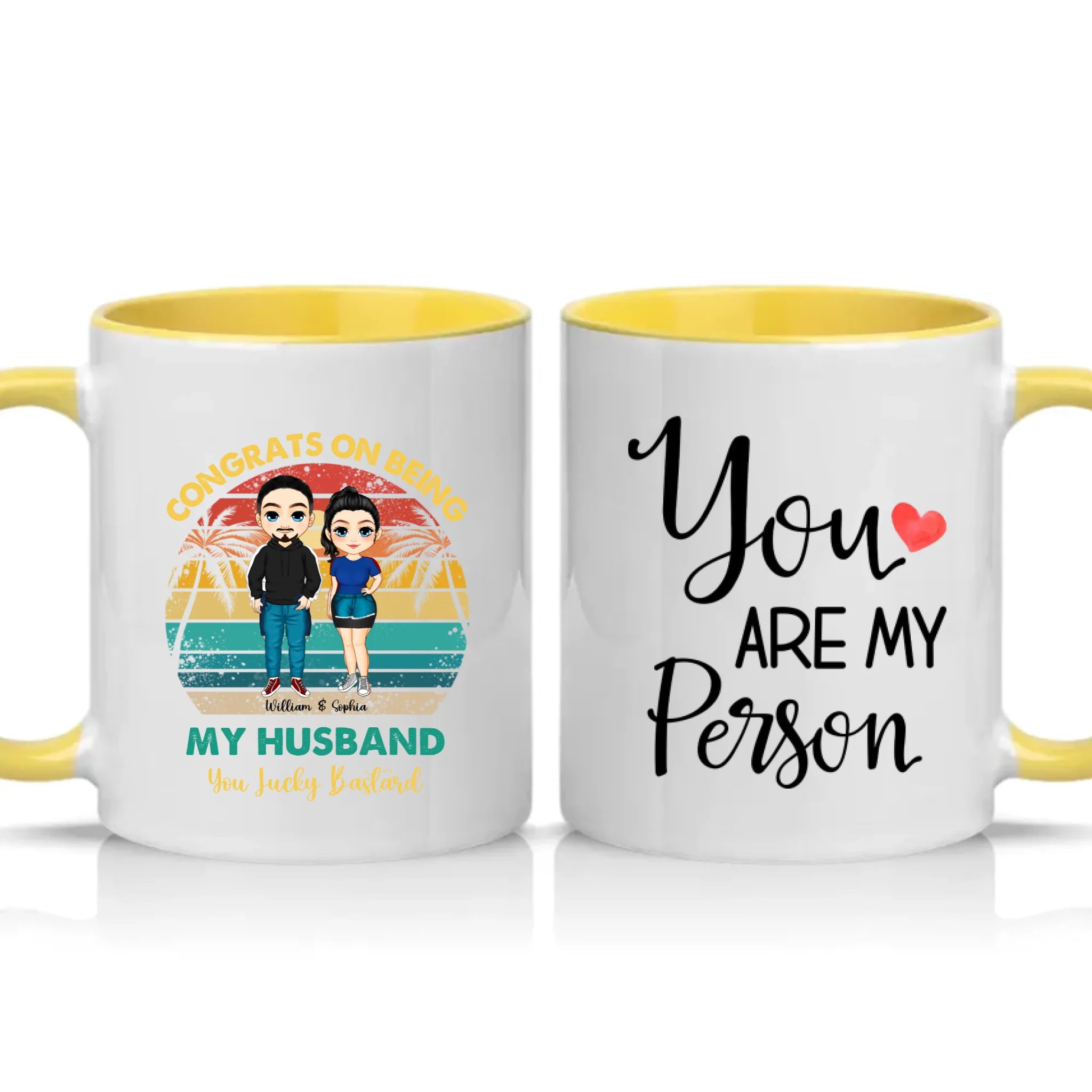 Two Tone 11oz Mug Yellow