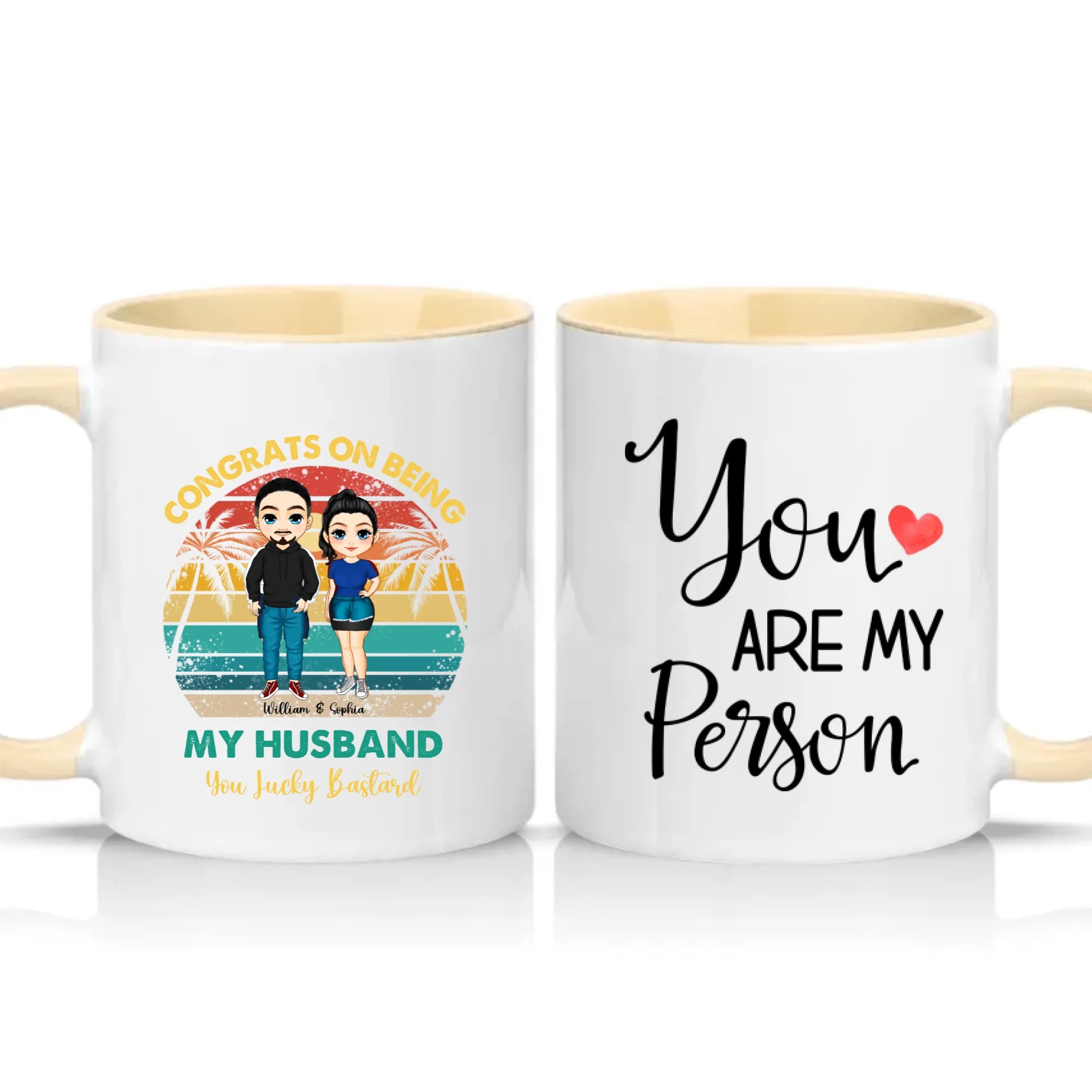 Two Tone 11oz Mug Cream