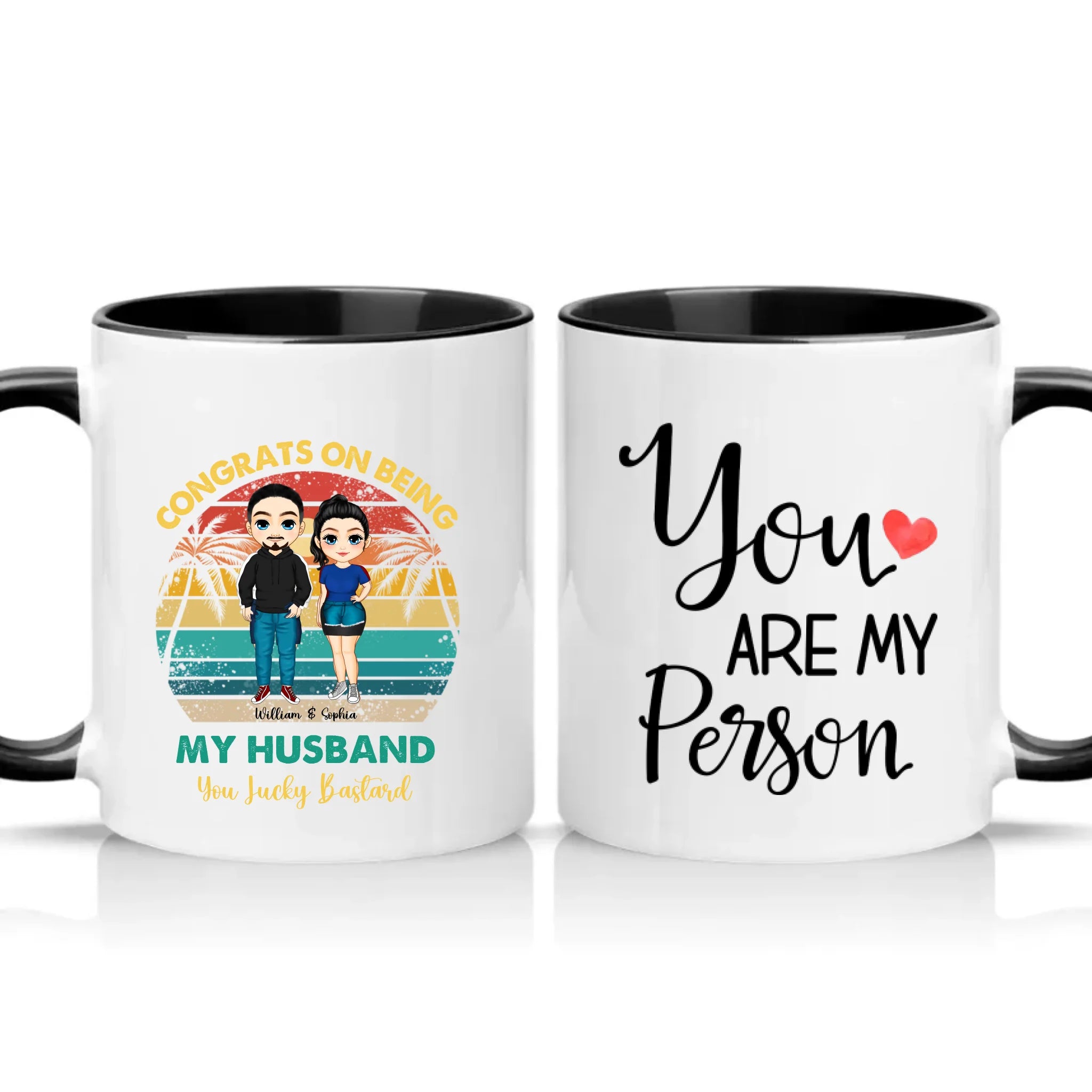 Two Tone 11oz Mug Black