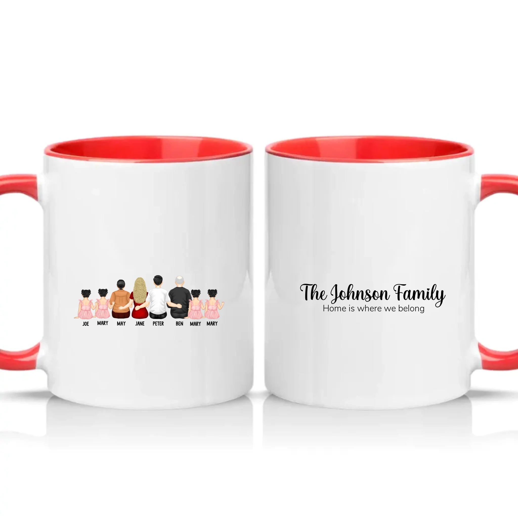 Two Tone 11oz Mug Red