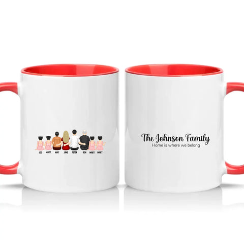 Two Tone 11oz Mug Red