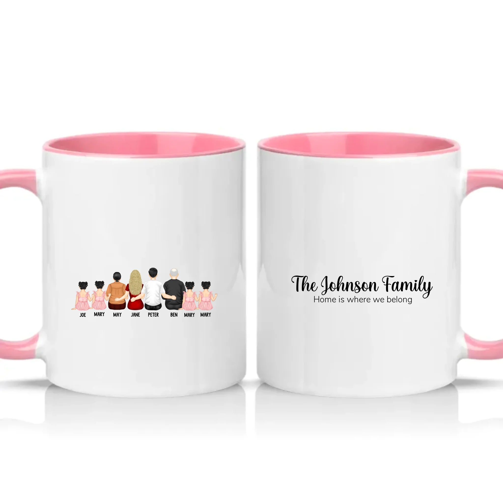 Two Tone 11oz Mug Pink