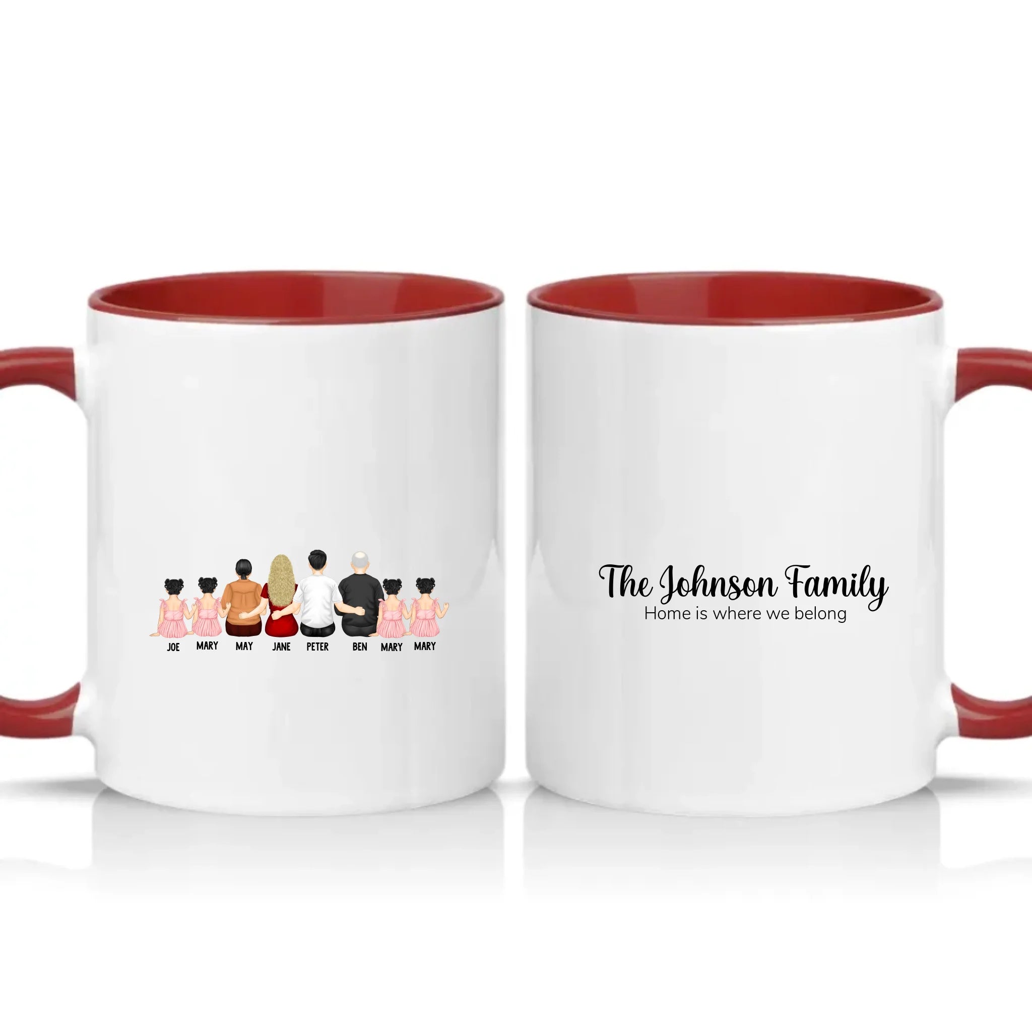 Two Tone 11oz Mug Burgundy