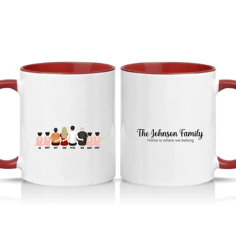 Two Tone 11oz Mug Burgundy