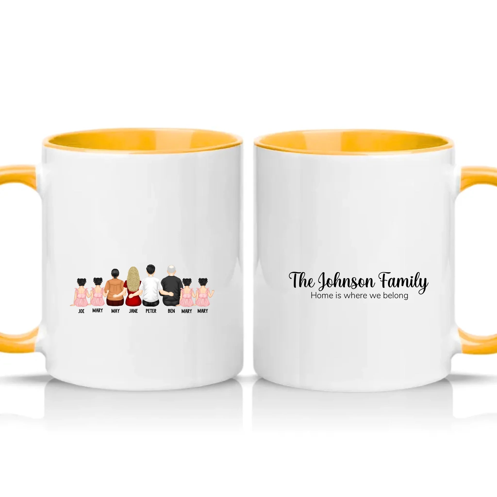 Two Tone 11oz Mug Golden Yellow