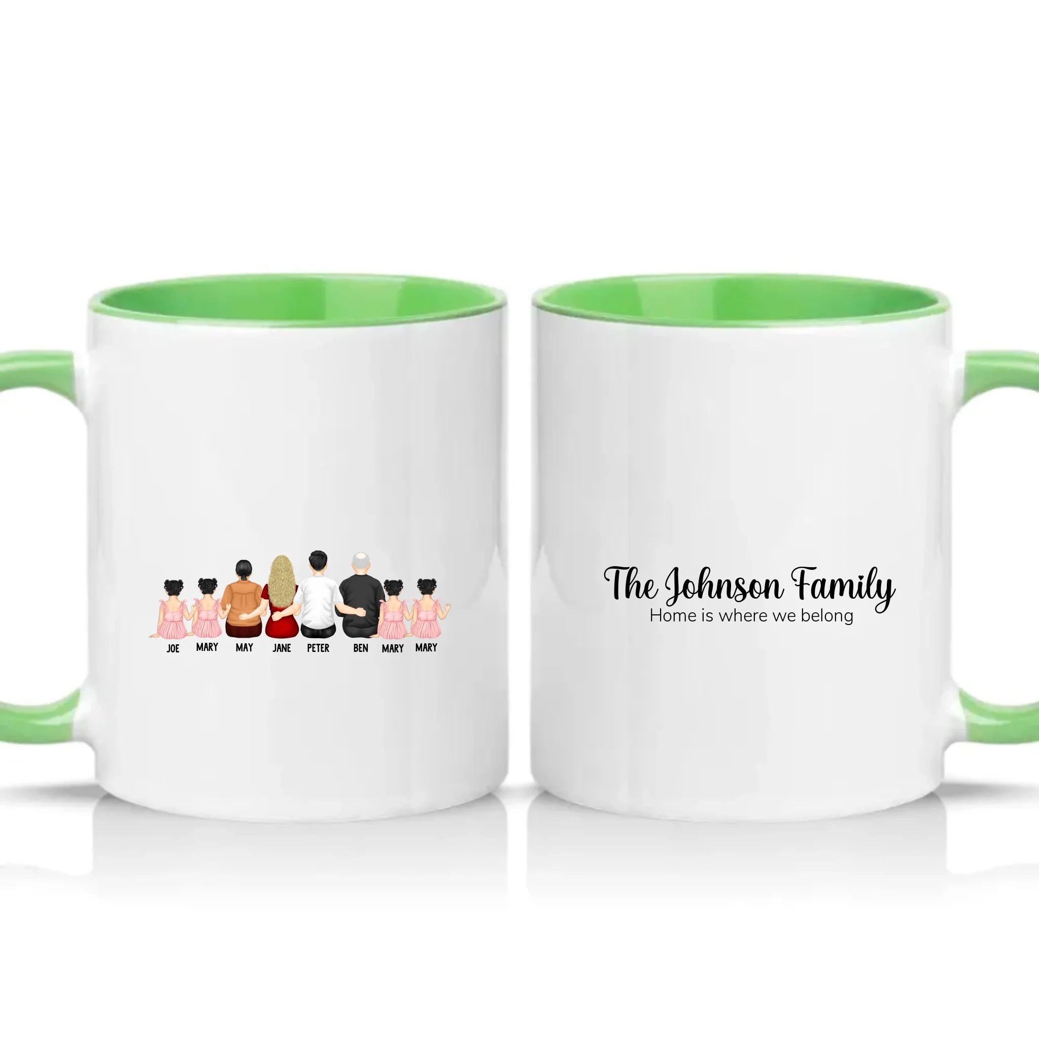 Two Tone 11oz Mug Green