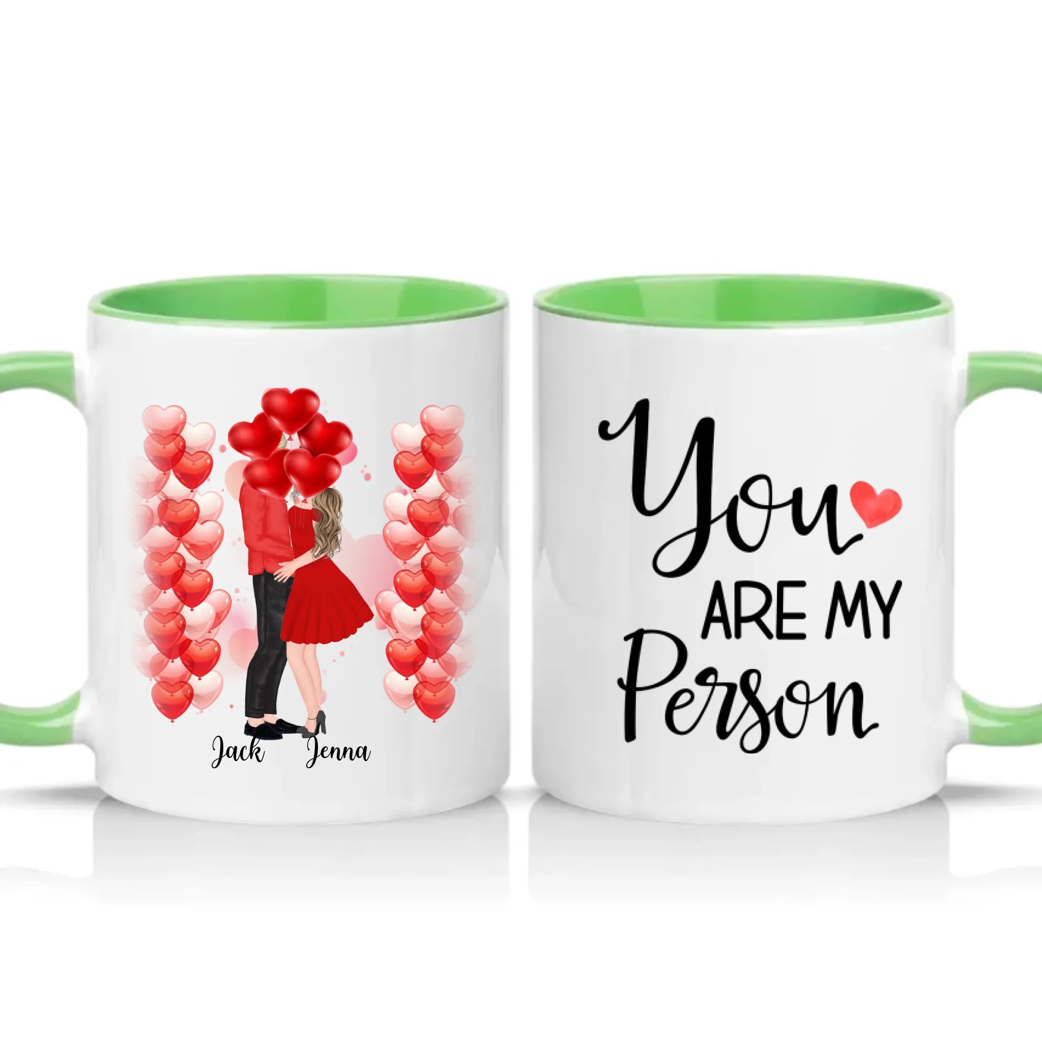 Two Tone 11oz Mug Green