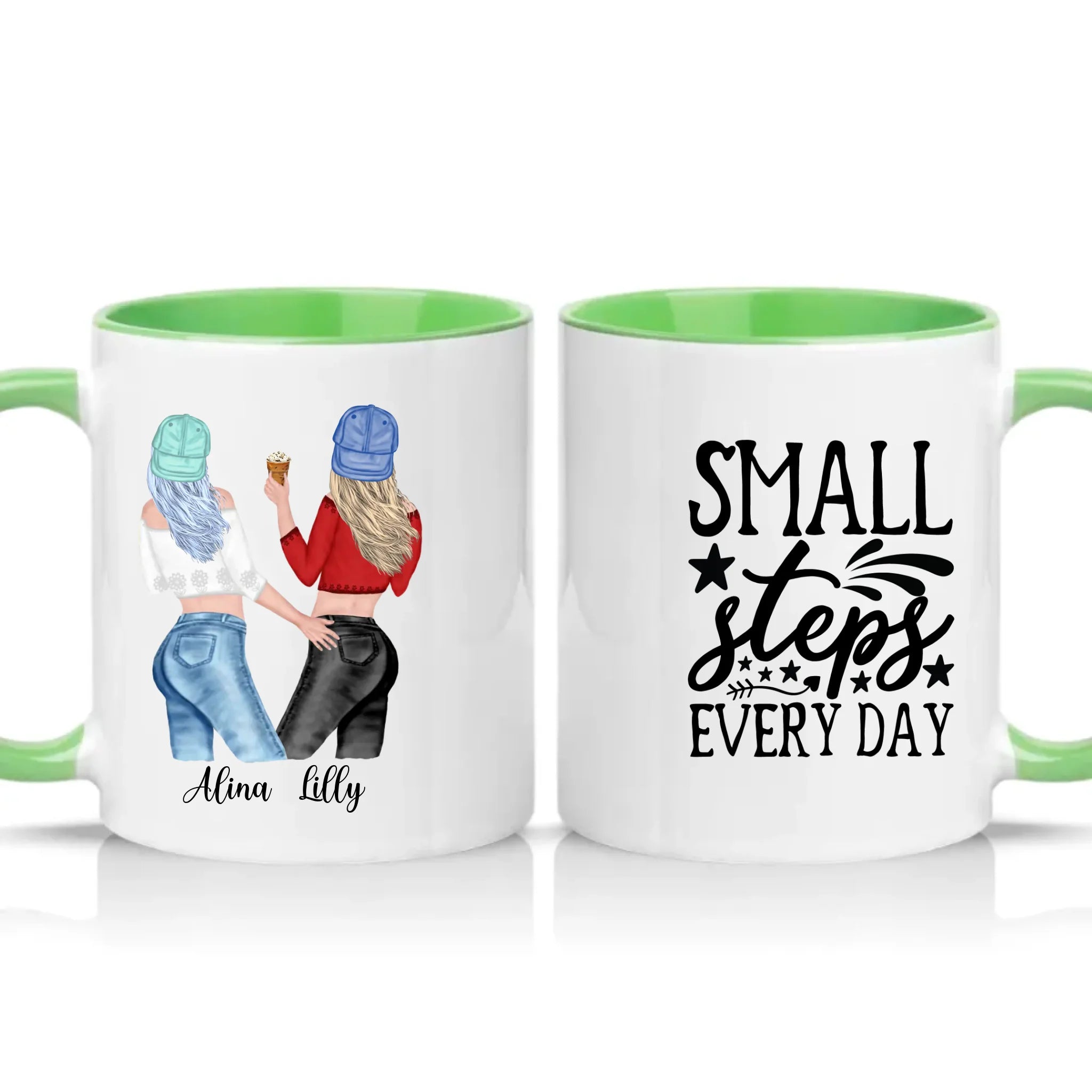 Two Tone 11oz Mug Green
