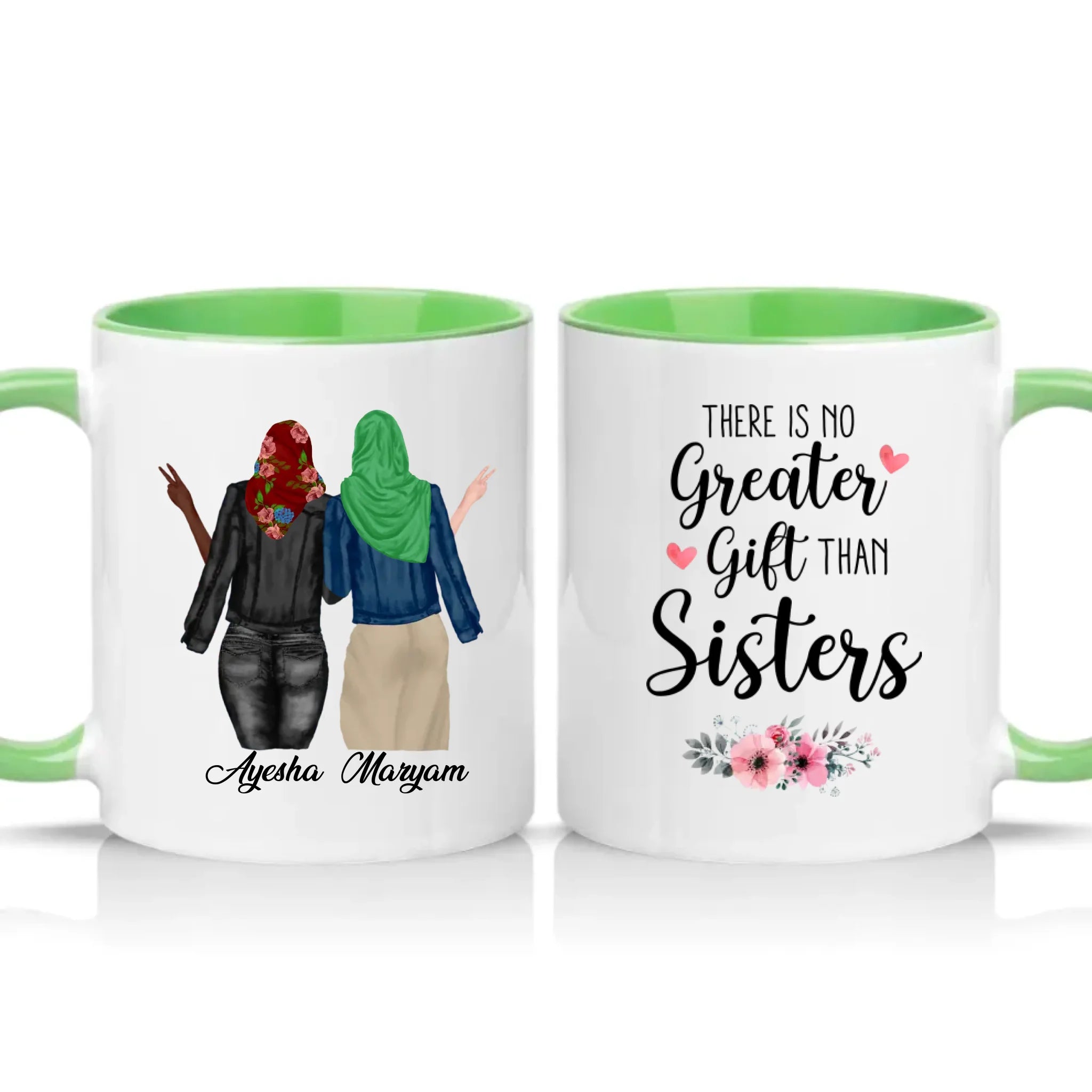 Two Tone 11oz Mug Green