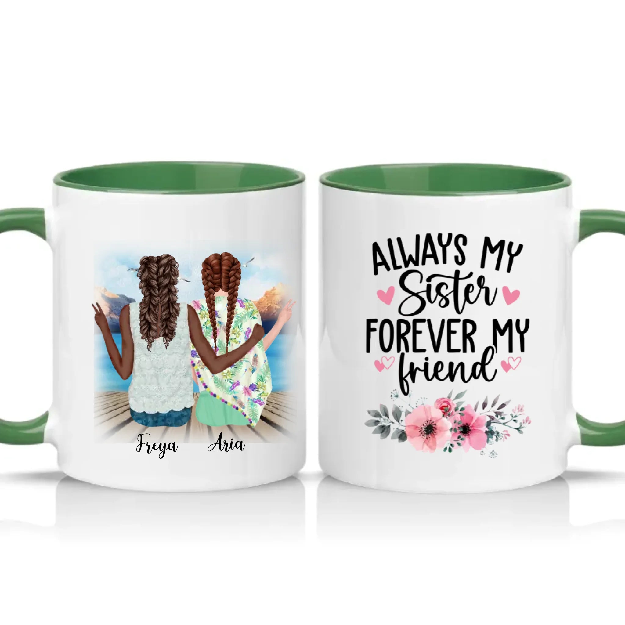 Two Tone 11oz Mug Racing Green