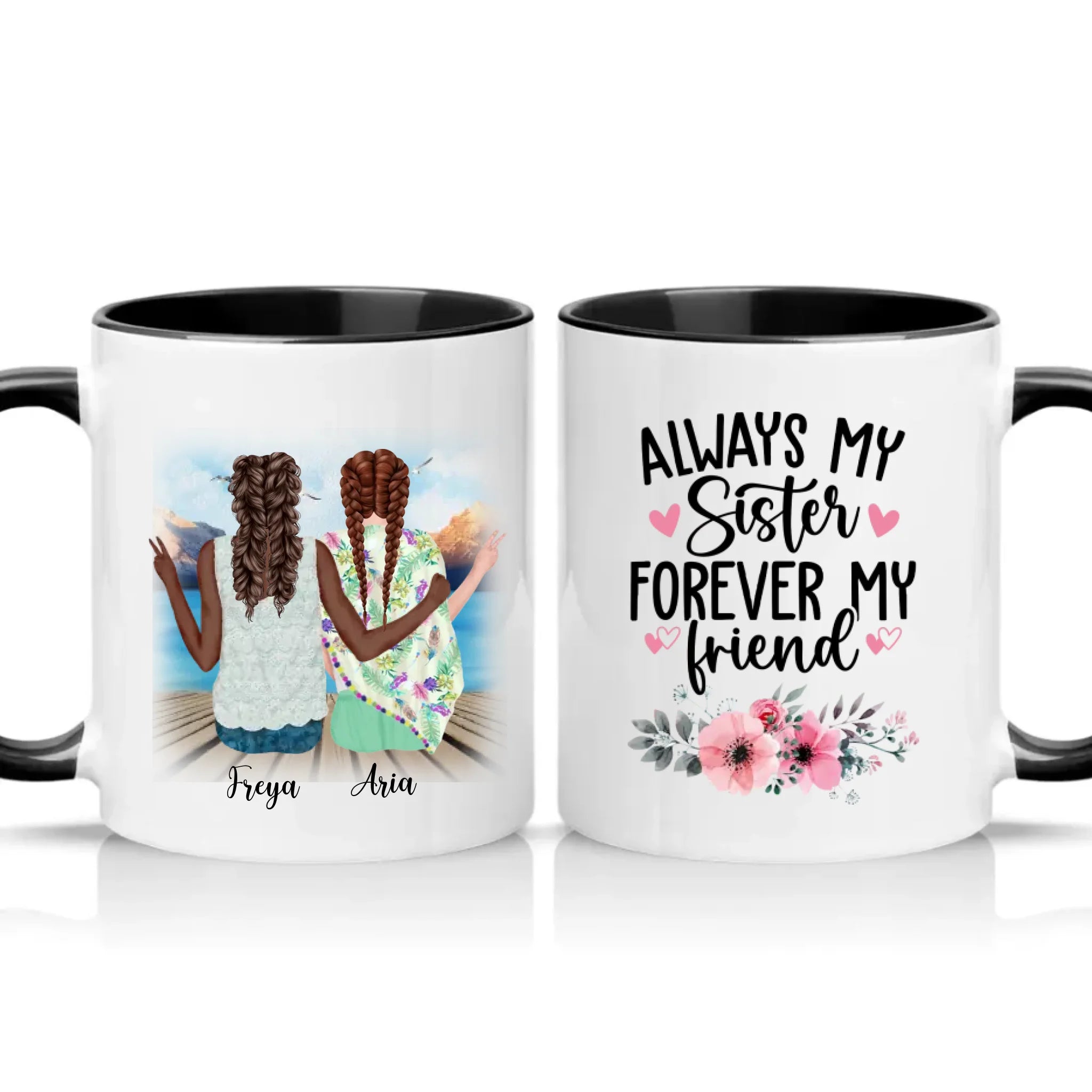Two Tone 11oz Mug Black