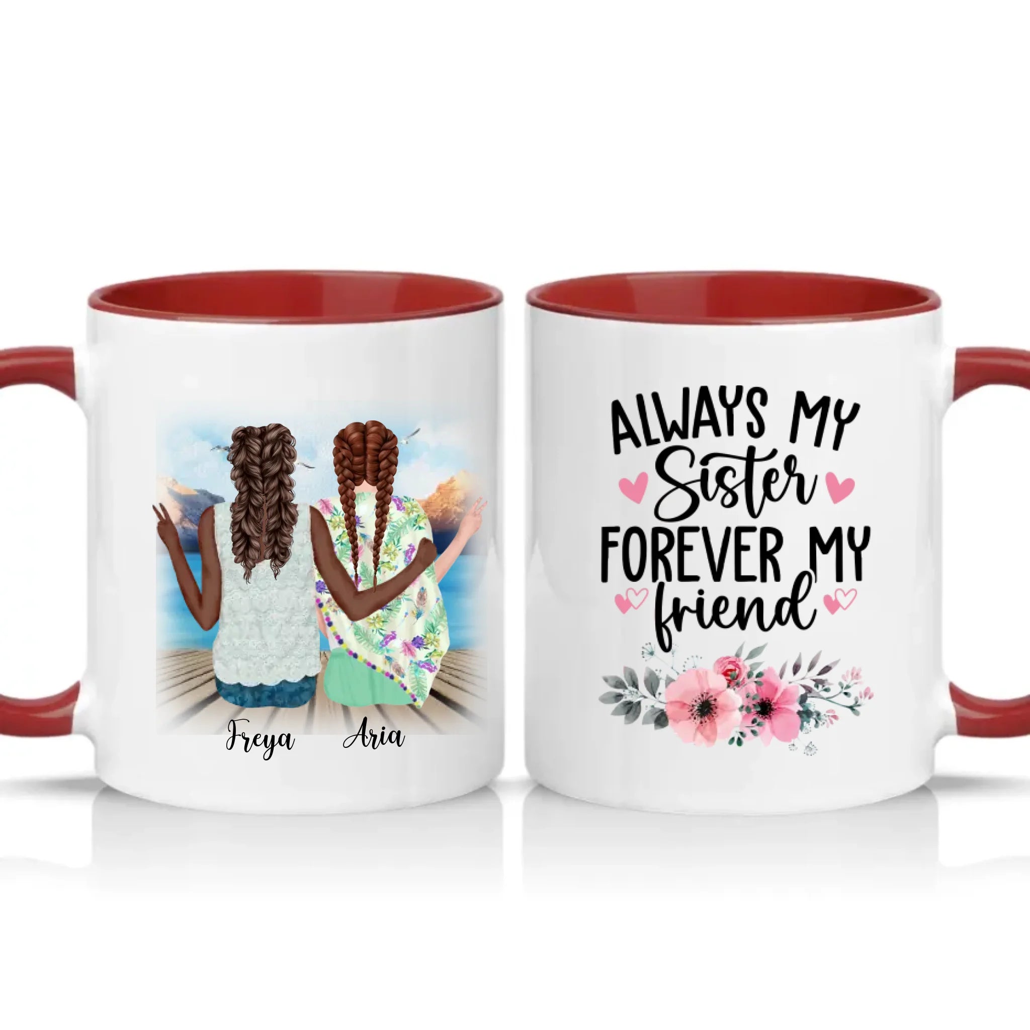 Two Tone 11oz Mug Burgundy