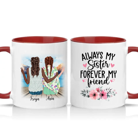Two Tone 11oz Mug Burgundy