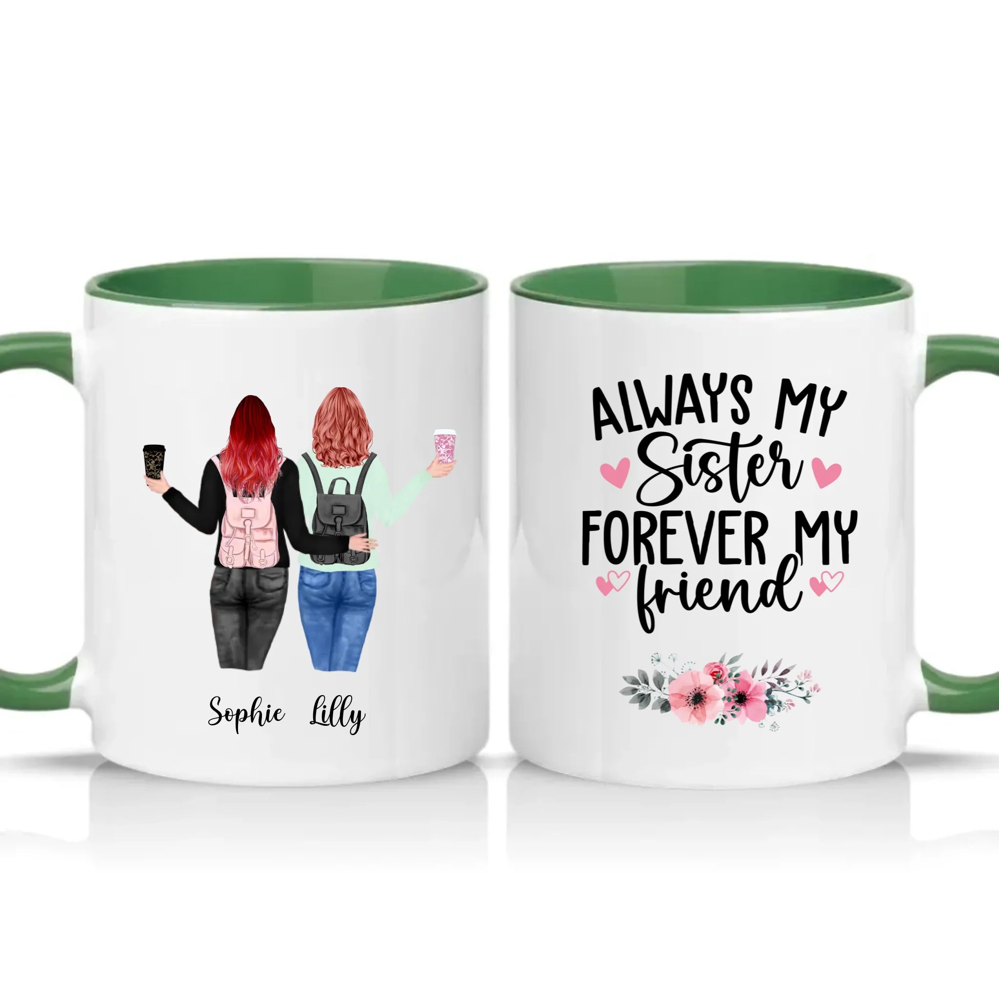 Two Tone 11oz Mug Racing Green