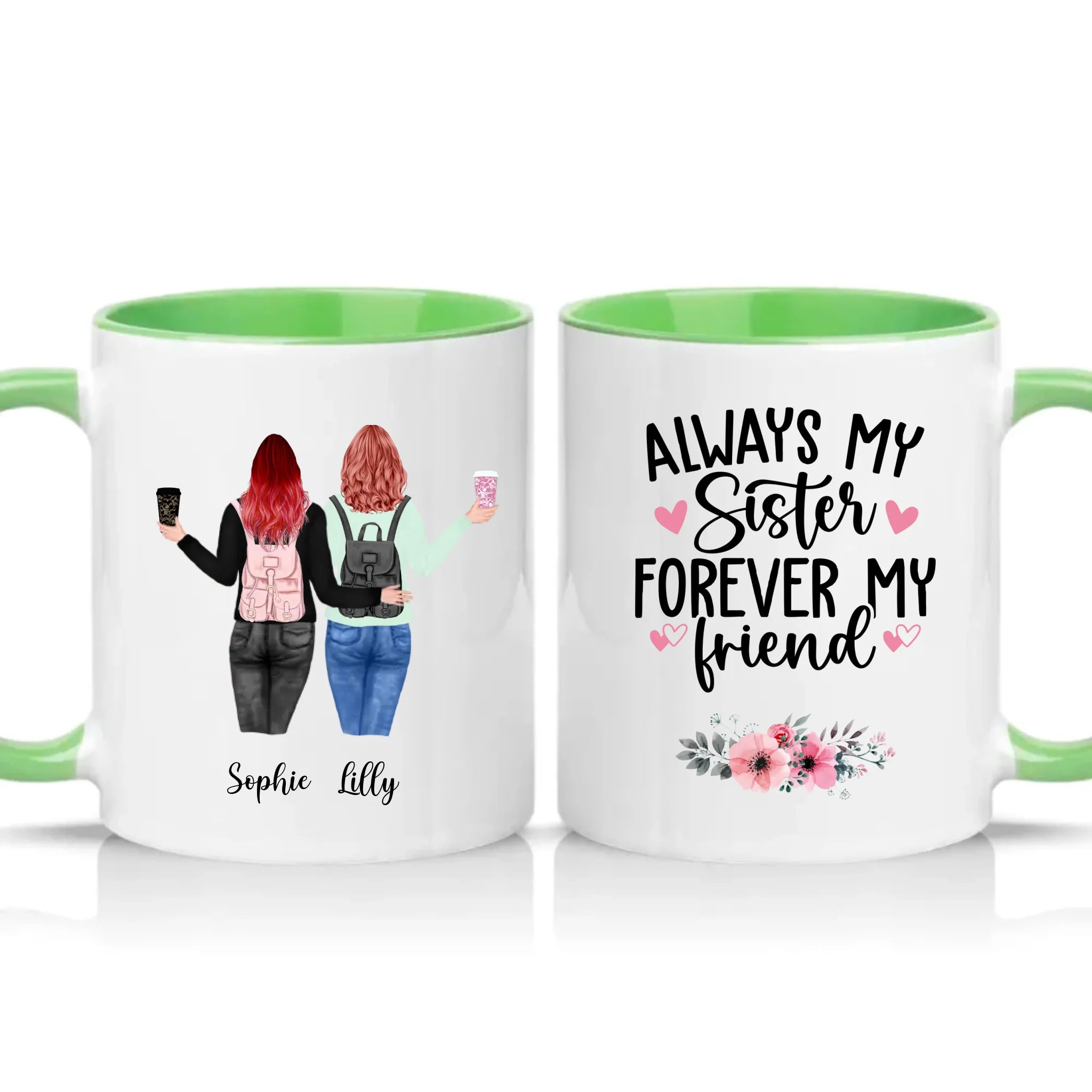 Two Tone 11oz Mug Green
