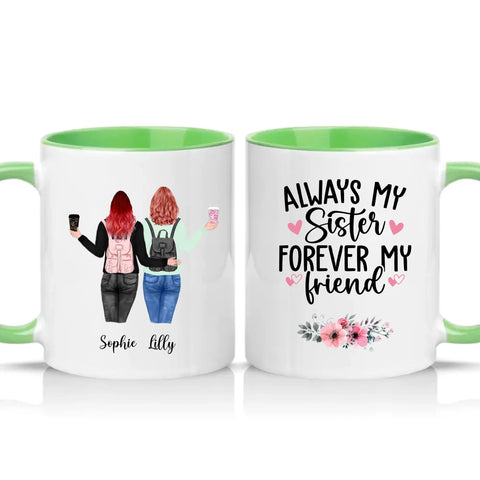 Two Tone 11oz Mug Green