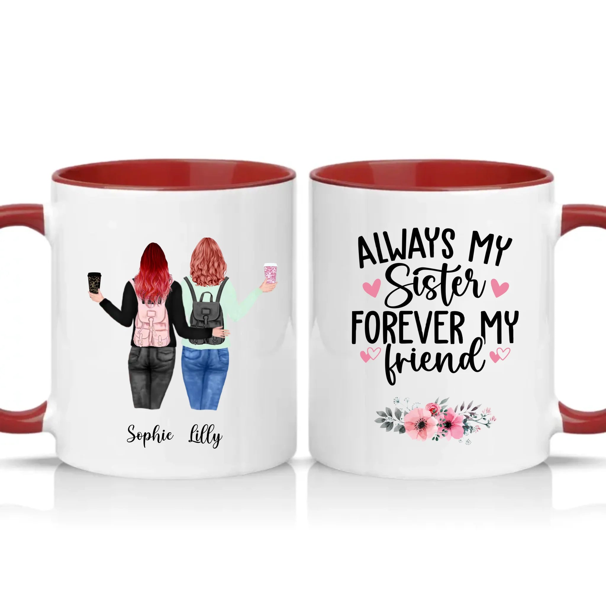 Two Tone 11oz Mug Burgundy