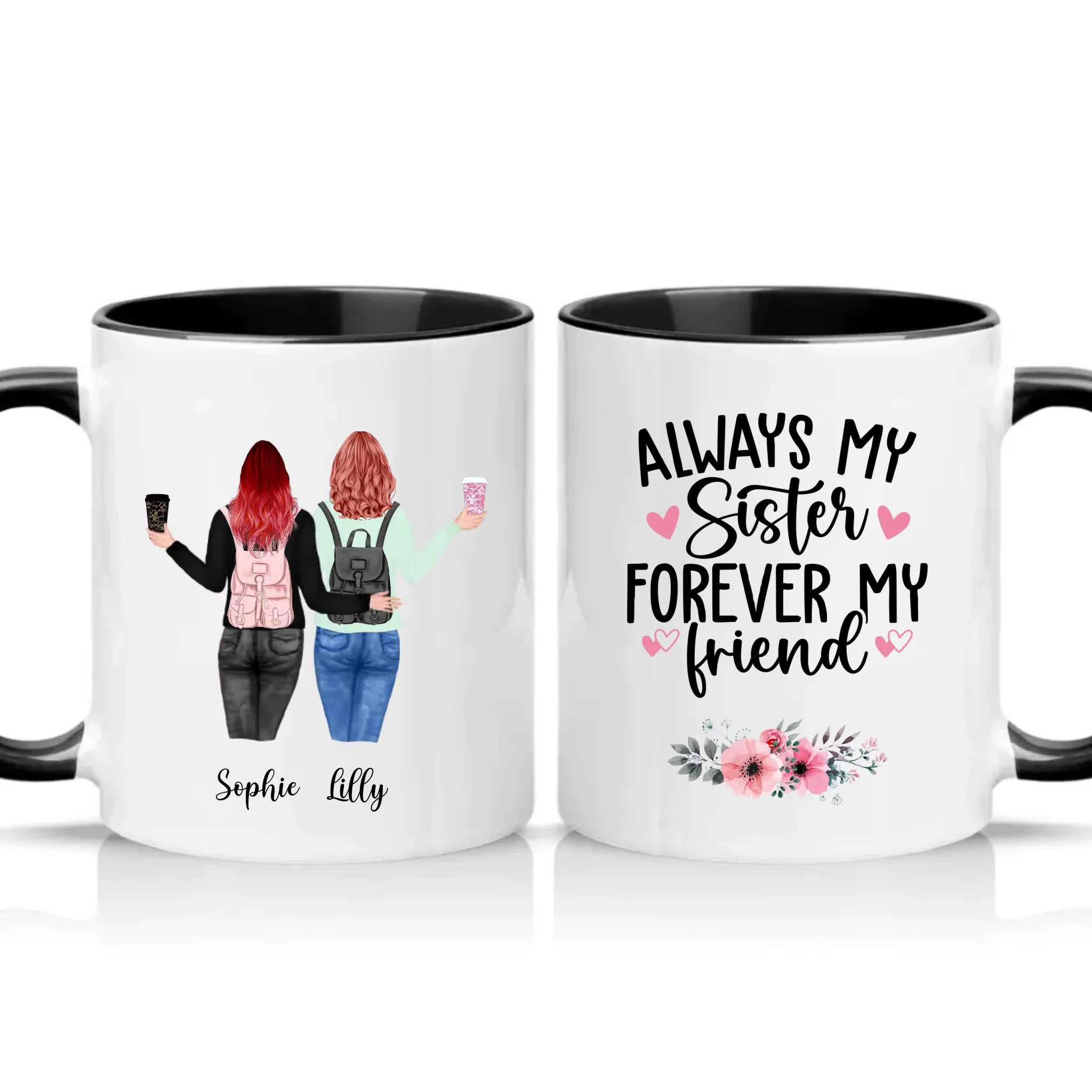 Two Tone 11oz Mug Black