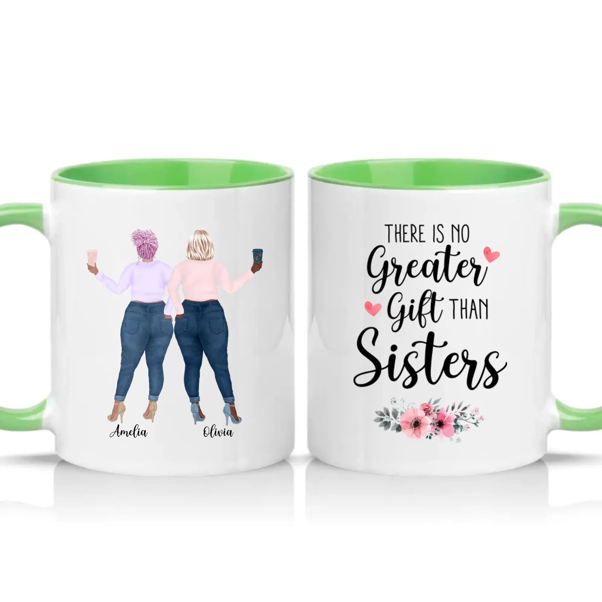 Two Tone 11oz Mug Green