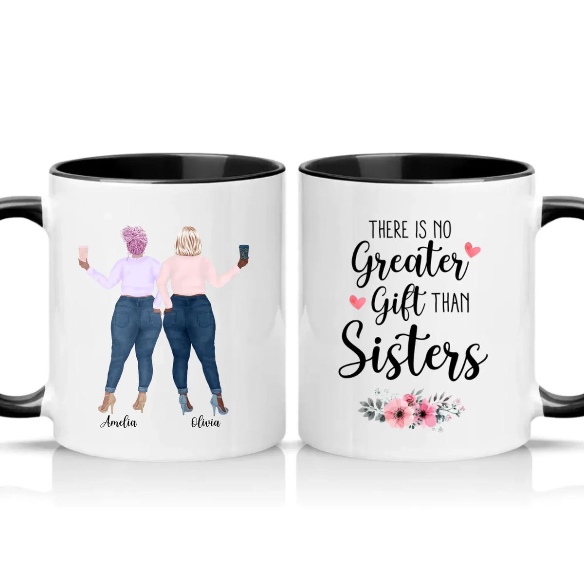 Two Tone 11oz Mug Black