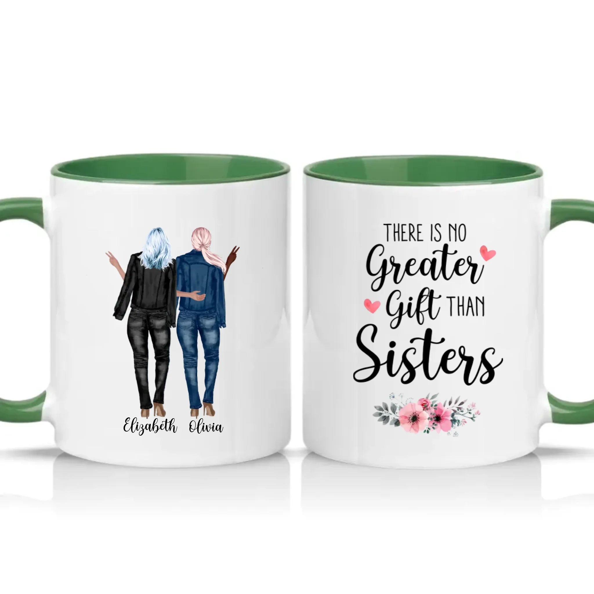 Two Tone 11oz Mug Racing Green