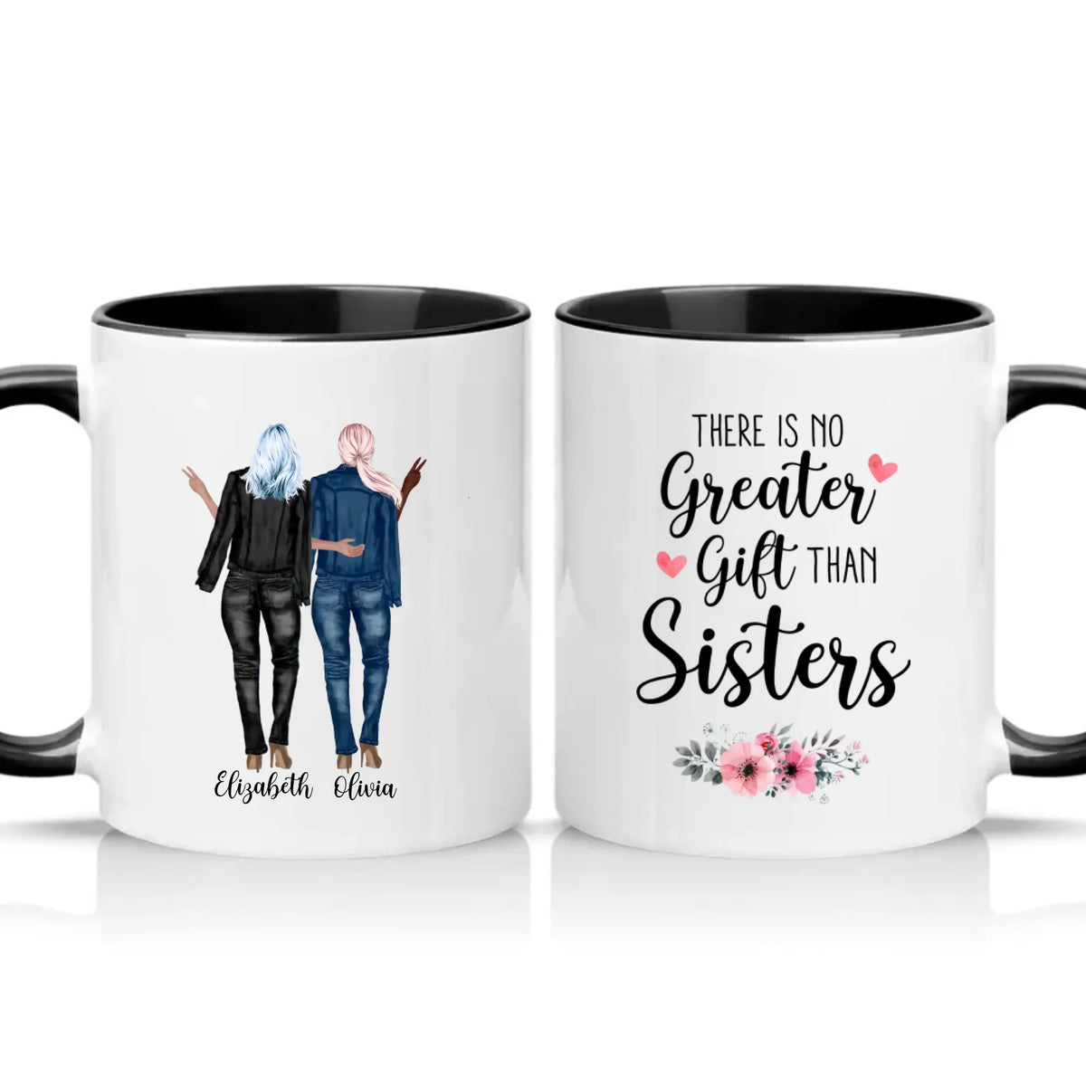 Two Tone 11oz Mug Black