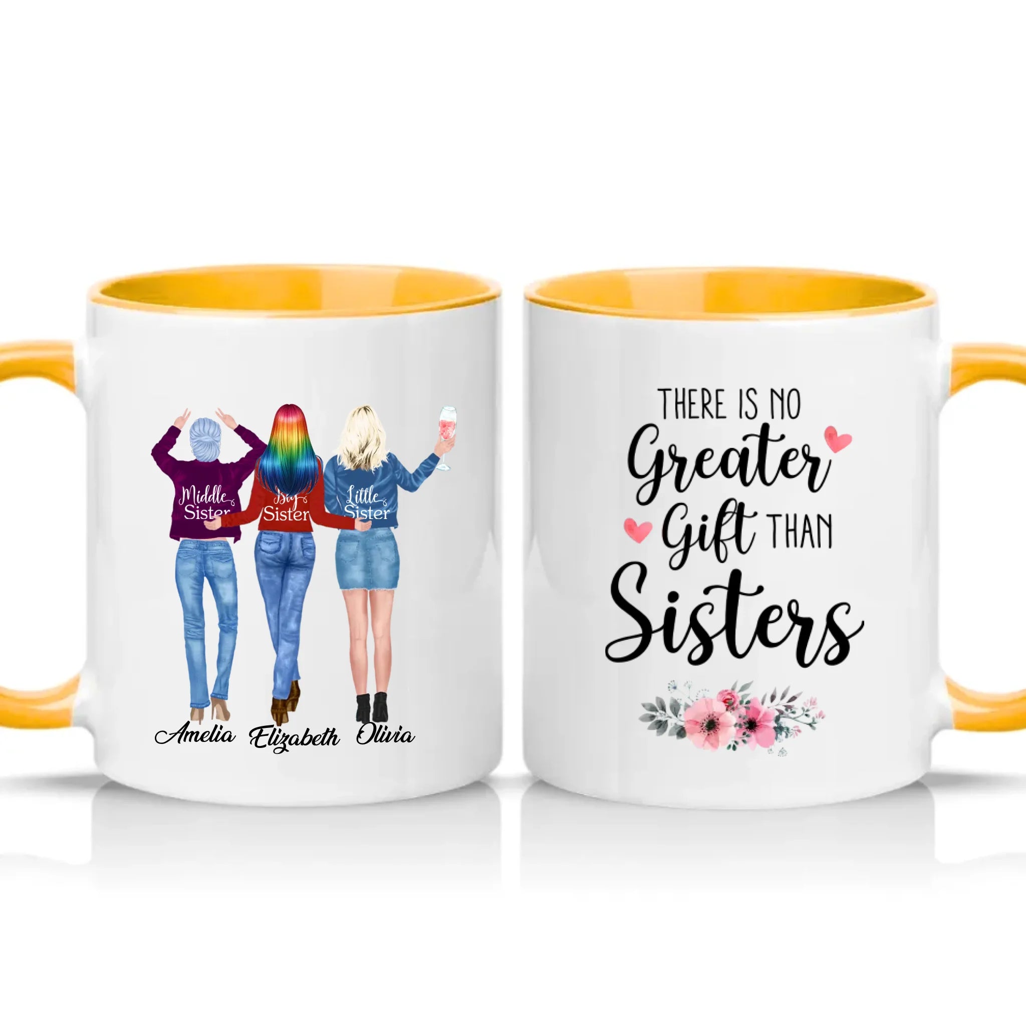 Two Tone 11oz Mug Golden Yellow