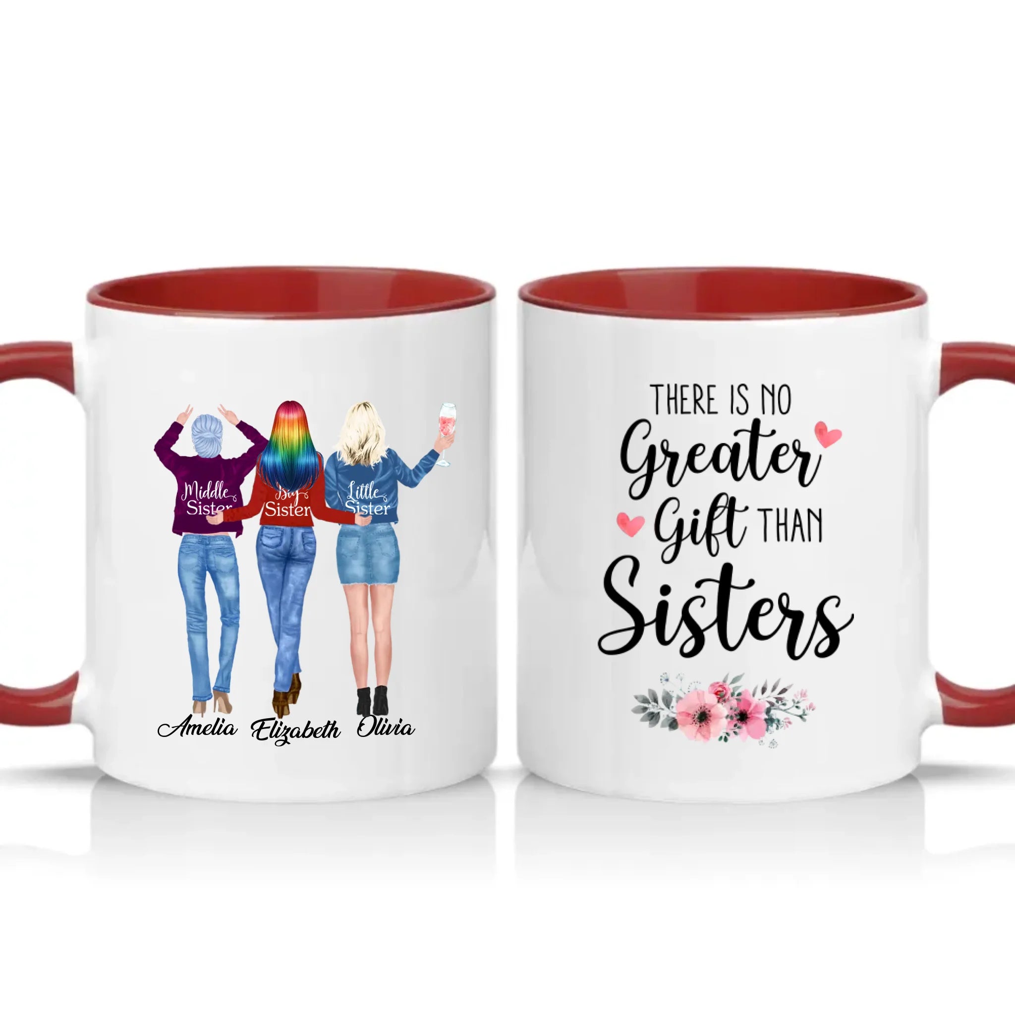 Two Tone 11oz Mug Burgundy
