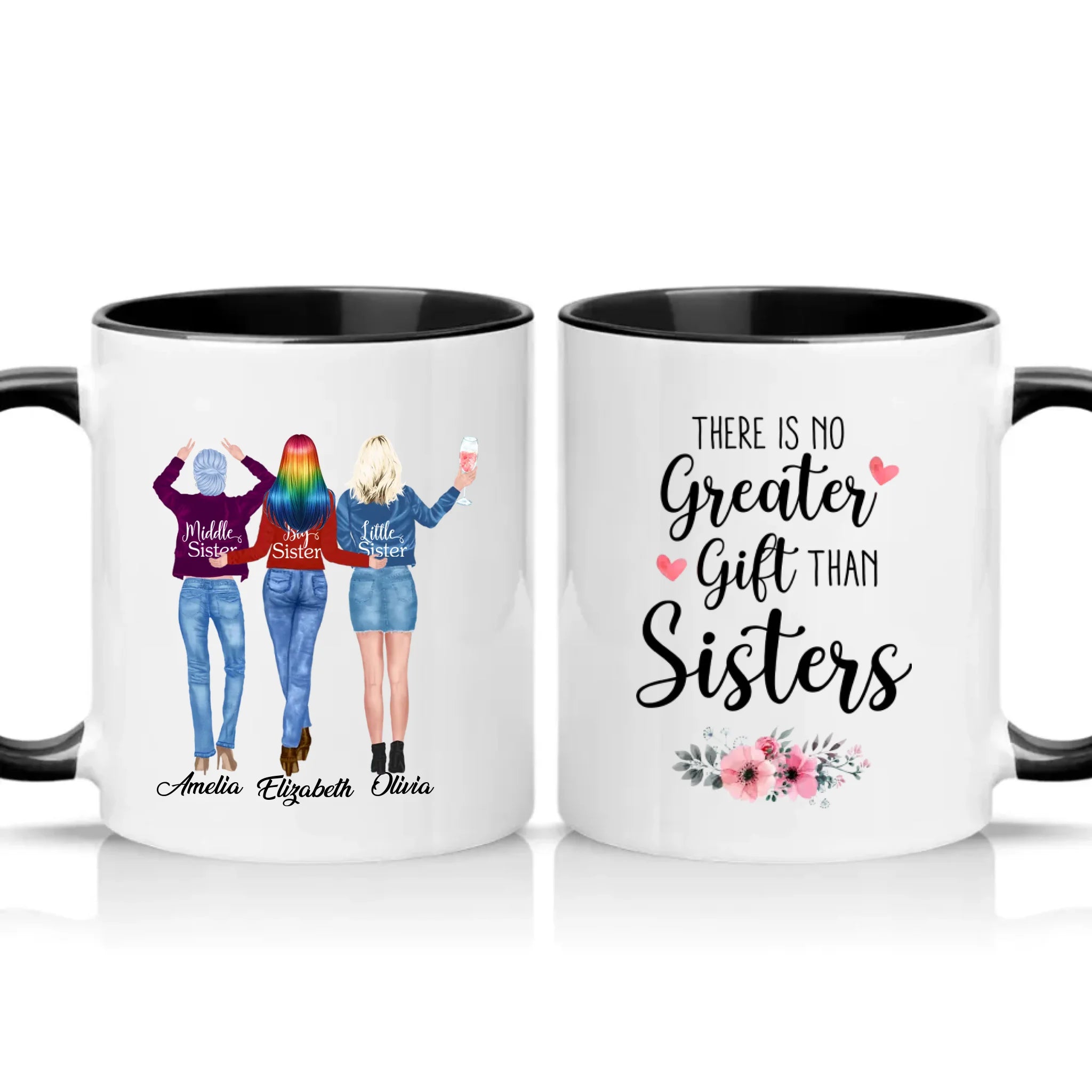Two Tone 11oz Mug Black