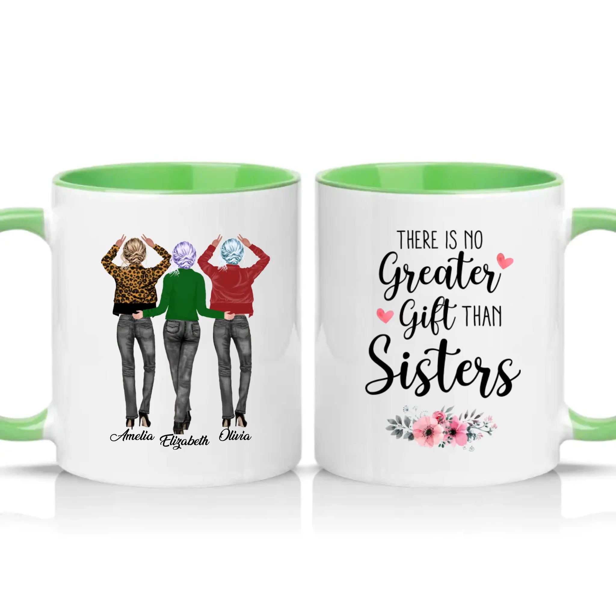 Two Tone 11oz Mug Green