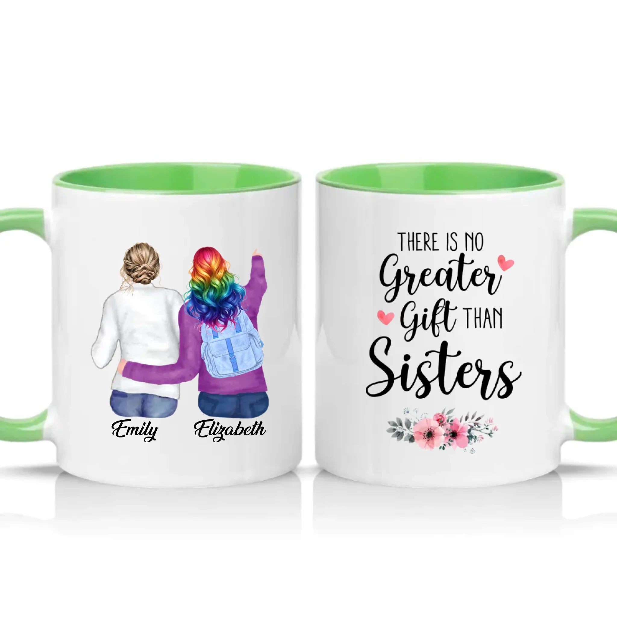 Two Tone 11oz Mug Green