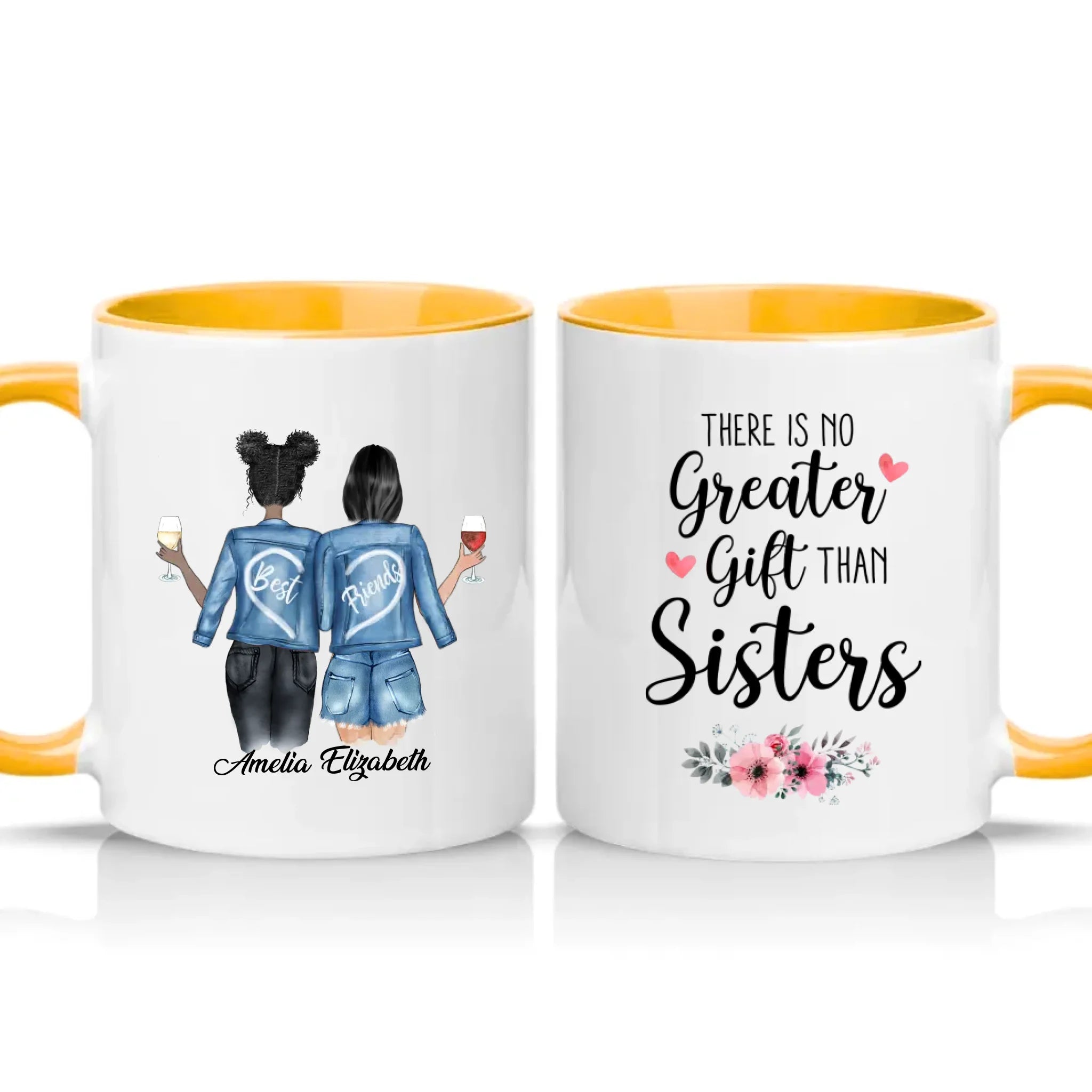 Two Tone 11oz Mug Golden Yellow