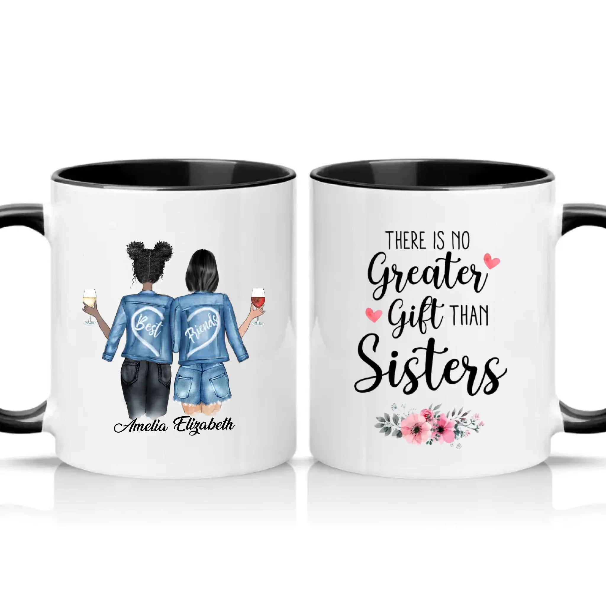 Two Tone 11oz Mug Black