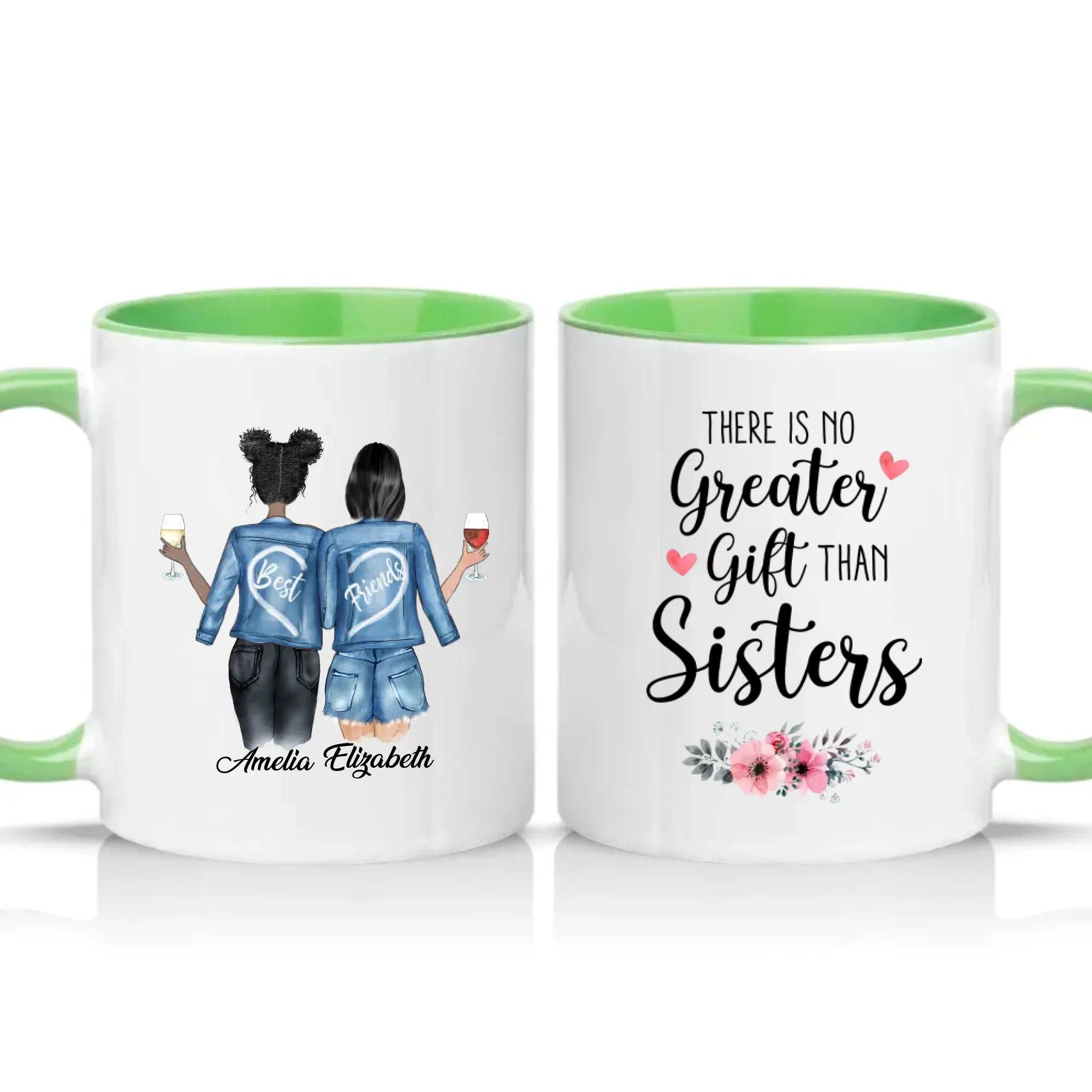 Two Tone 11oz Mug Green