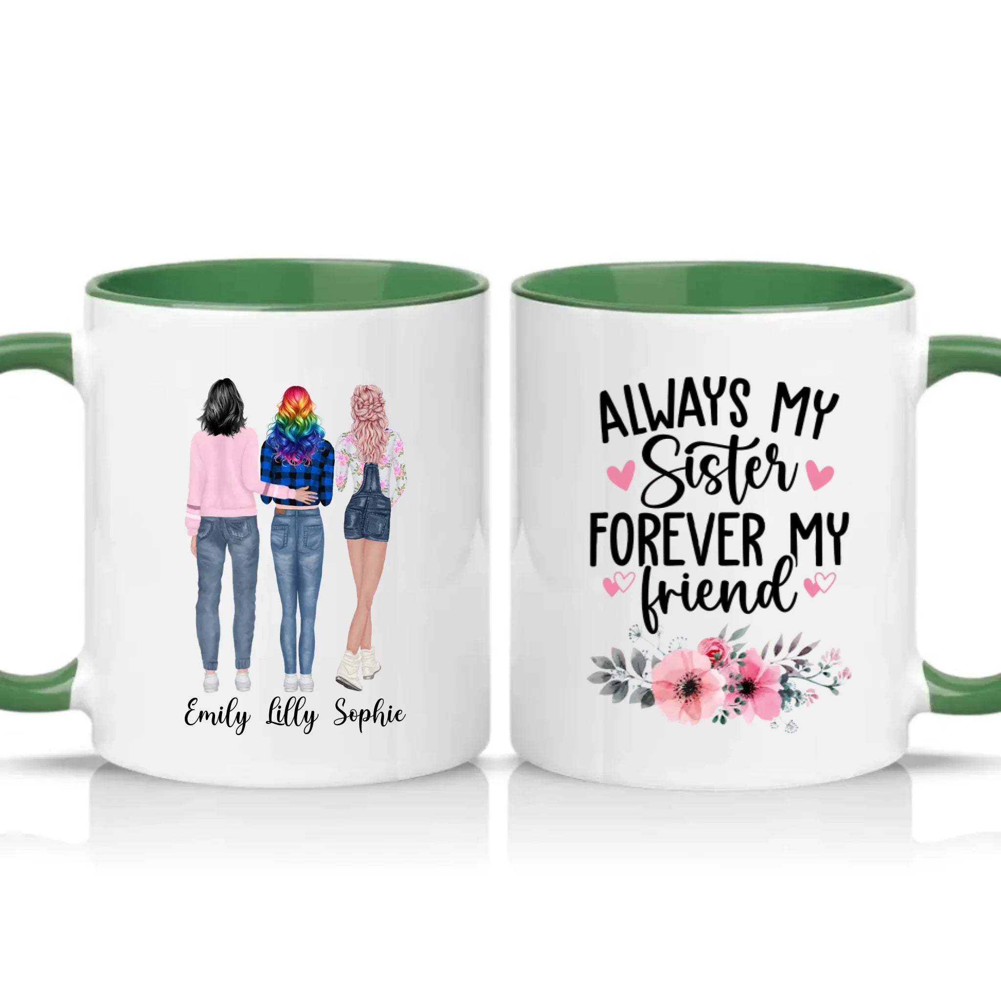 Two Tone 11oz Mug Racing Green