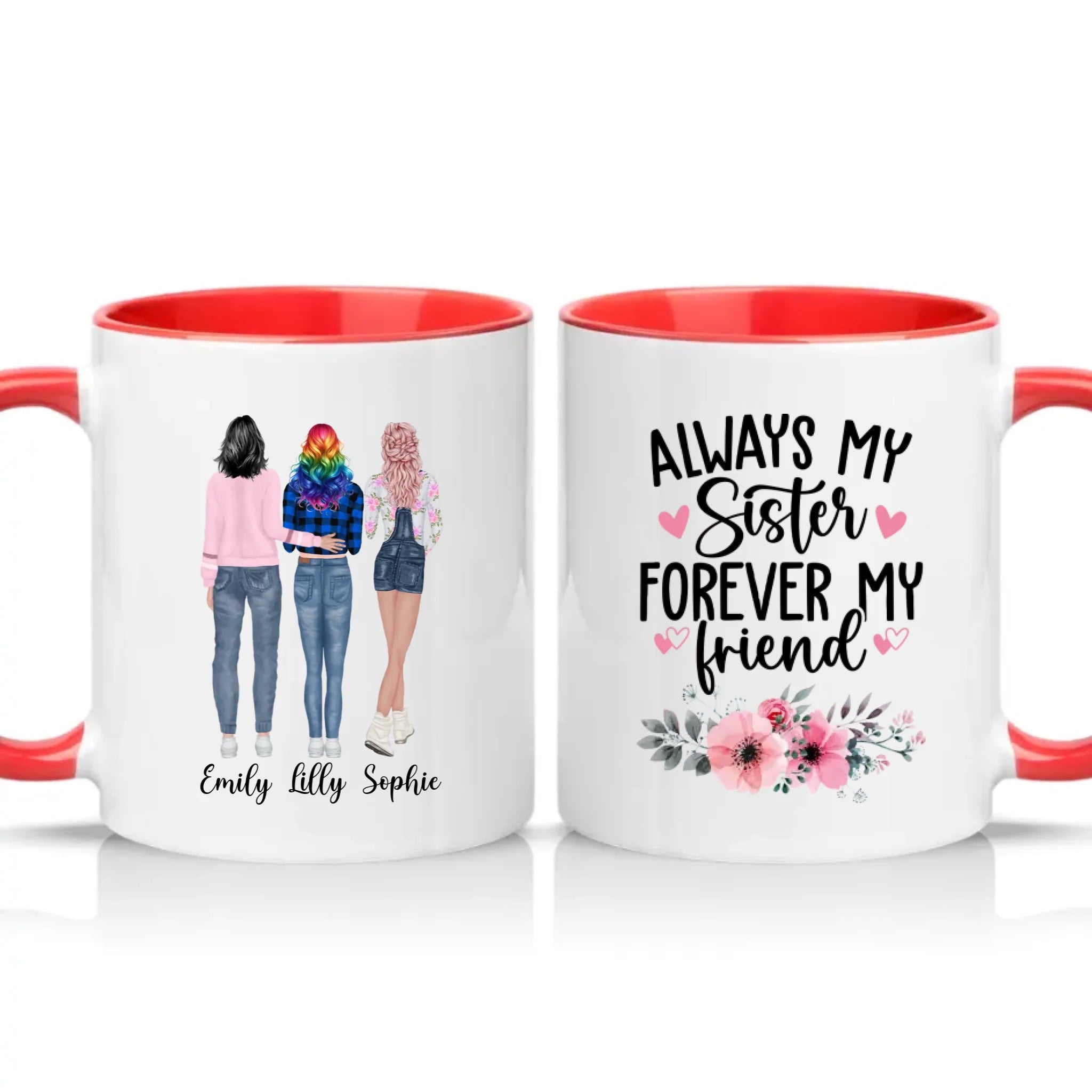 Two Tone 11oz Mug Red
