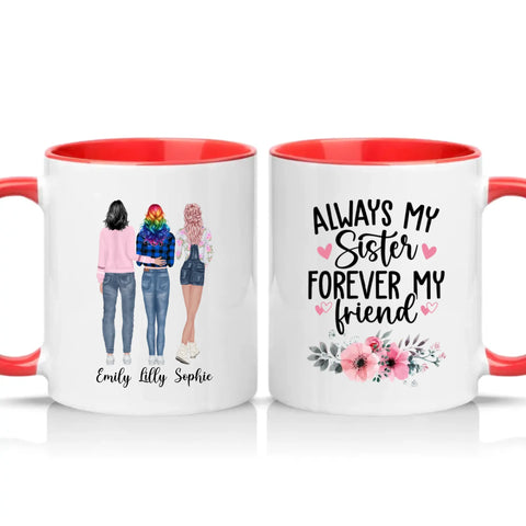 Two Tone 11oz Mug Red
