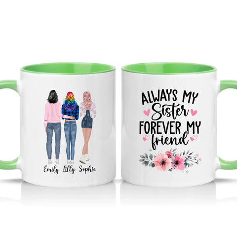 Two Tone 11oz Mug Green