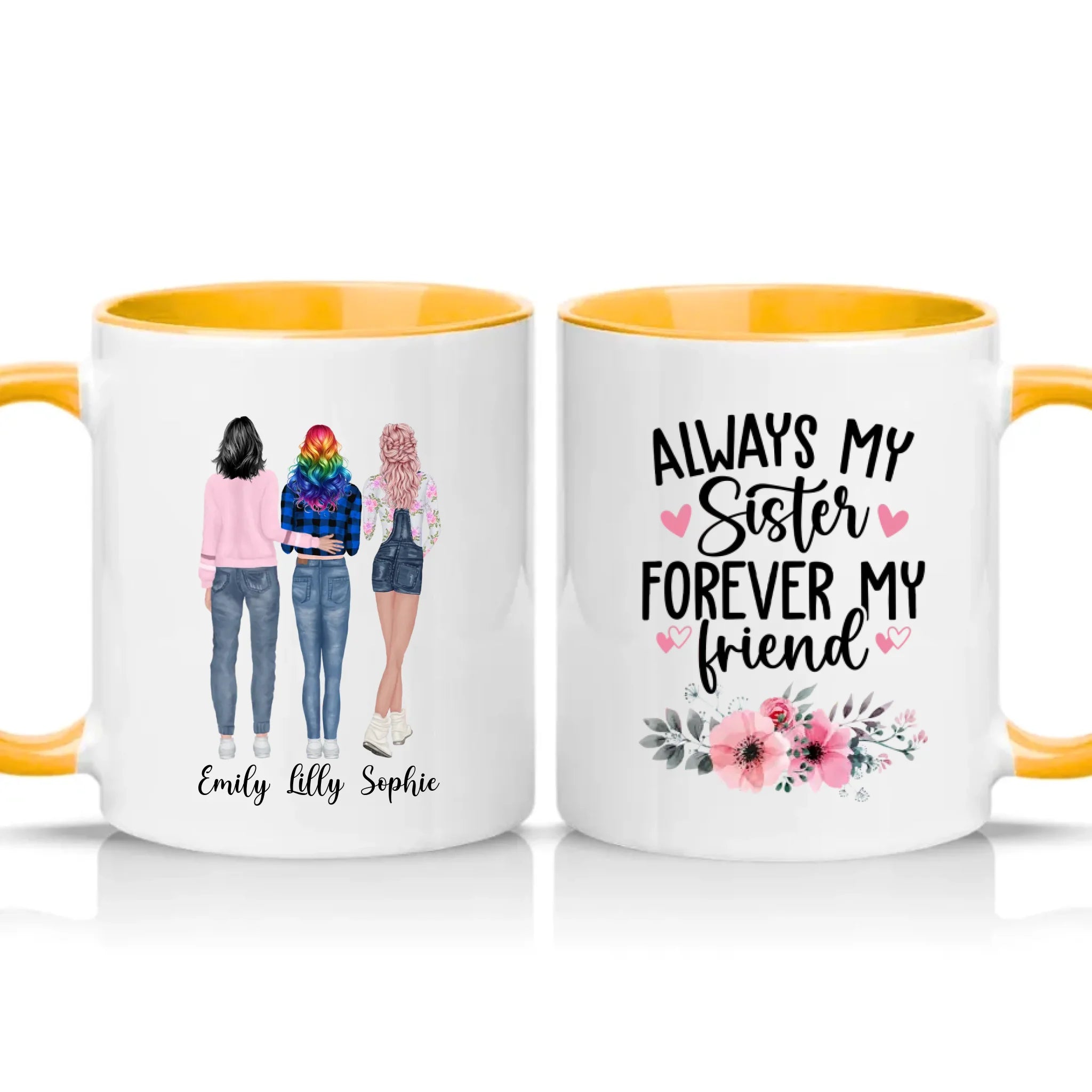 Two Tone 11oz Mug Golden Yellow