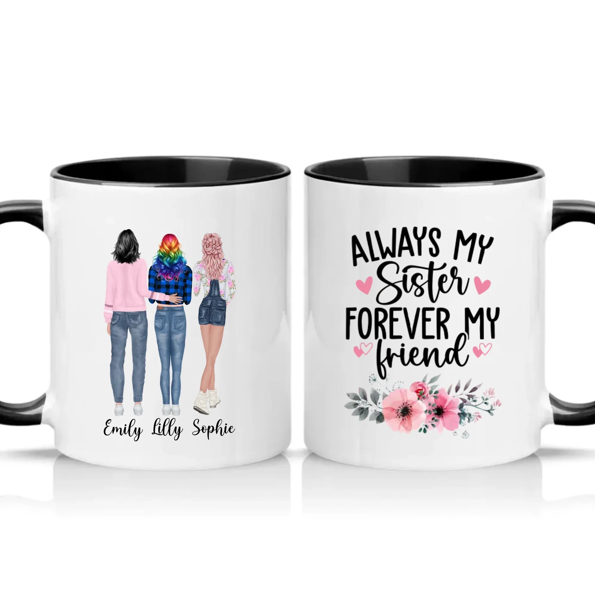 Two Tone 11oz Mug Black