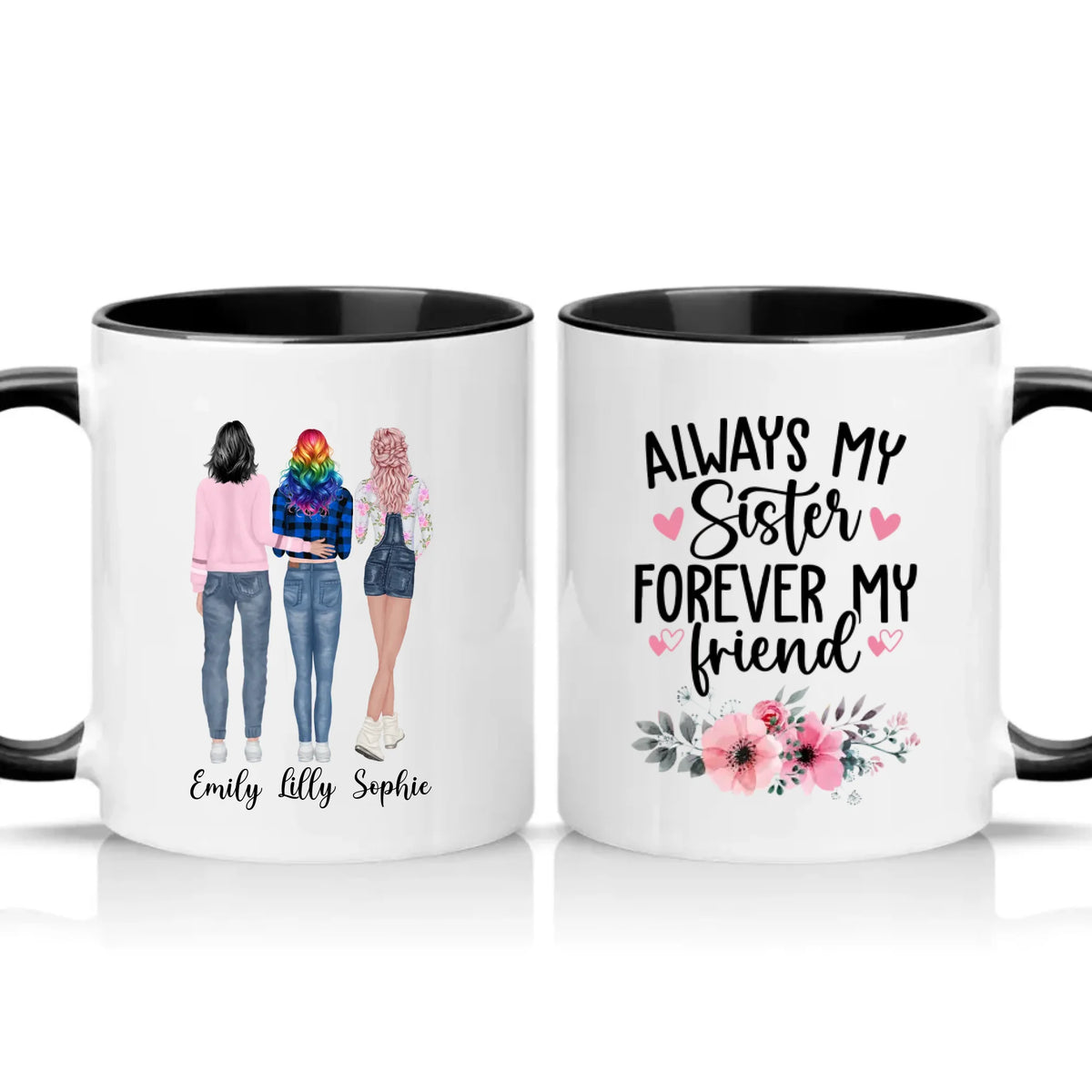 Two Tone 11oz Mug Black