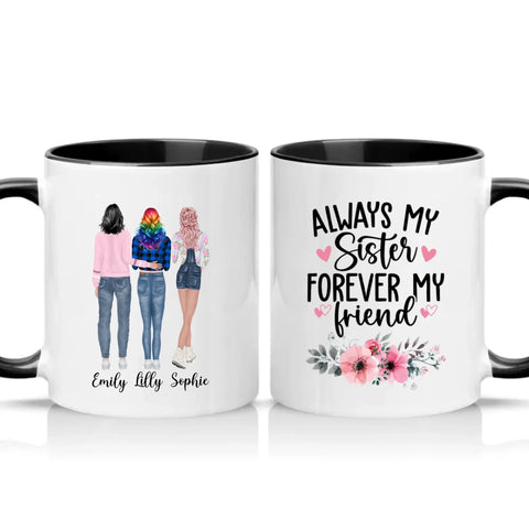 Two Tone 11oz Mug Black